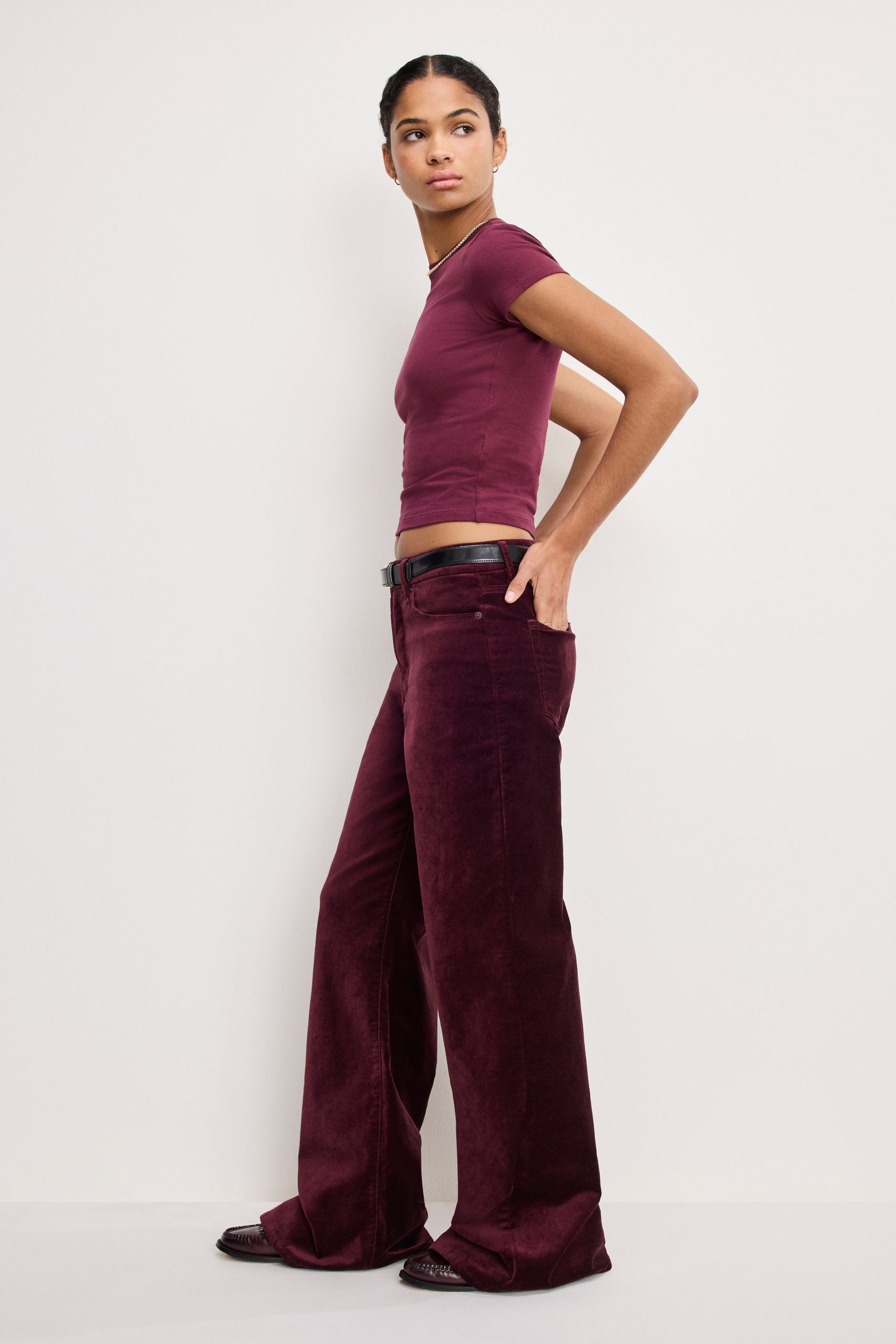 VELVET GOOD WAIST PALAZZO PANTS | FIG007 - Image 2