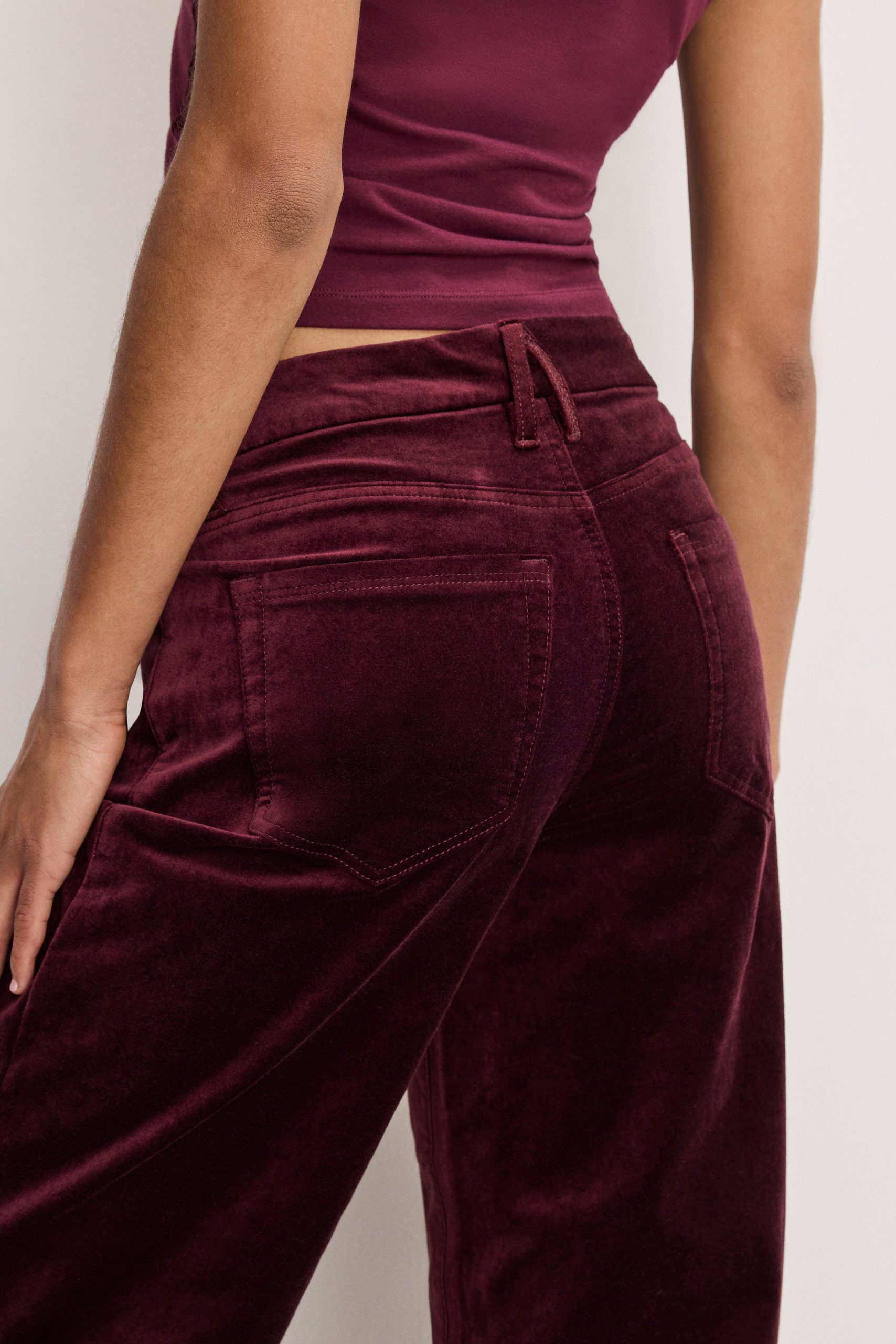 VELVET GOOD WAIST PALAZZO PANTS | FIG007 - Image 4
