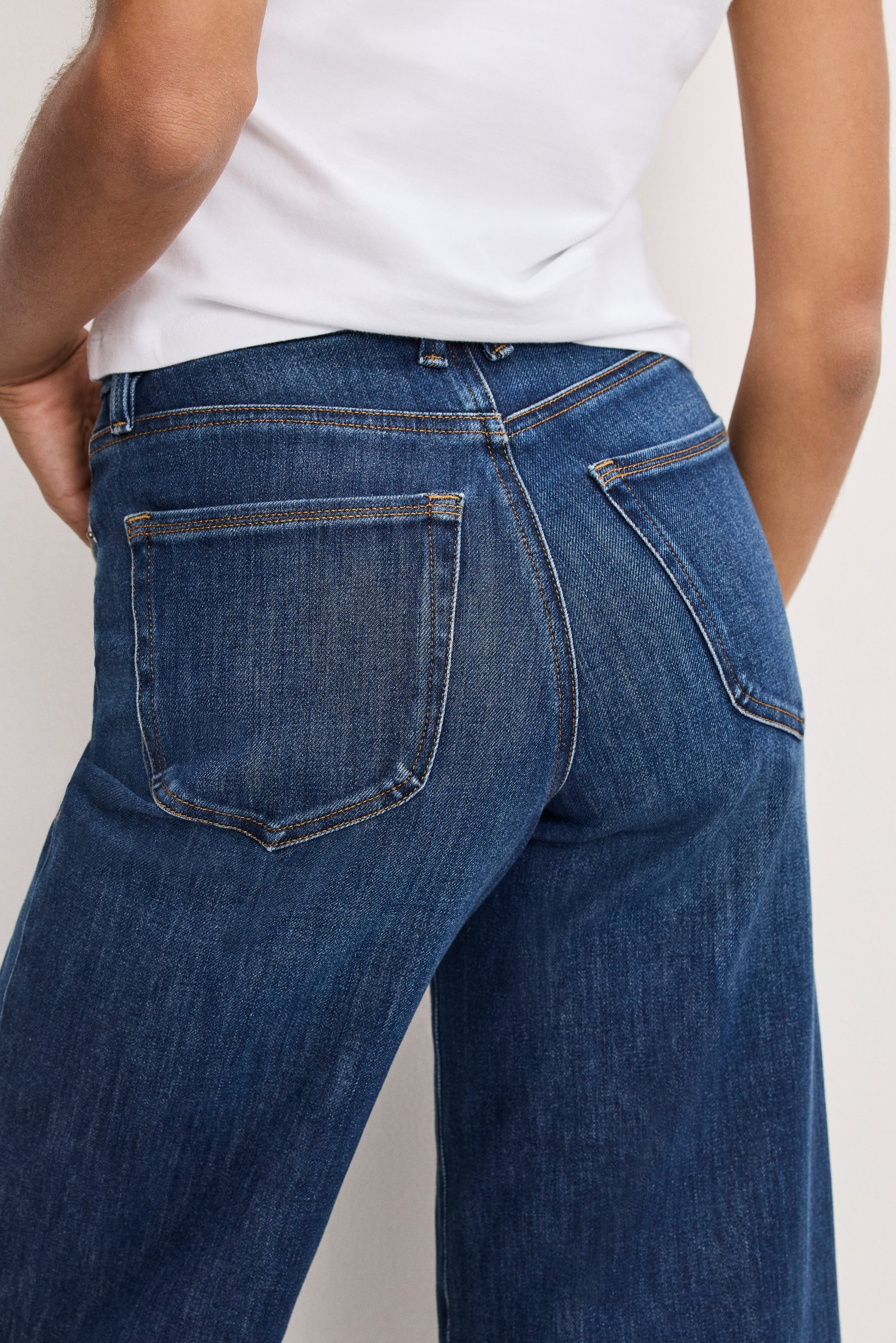 SOFT TECH GOOD WAIST PALAZZO CROPPED JEANS | INDIGO977 - Image 4