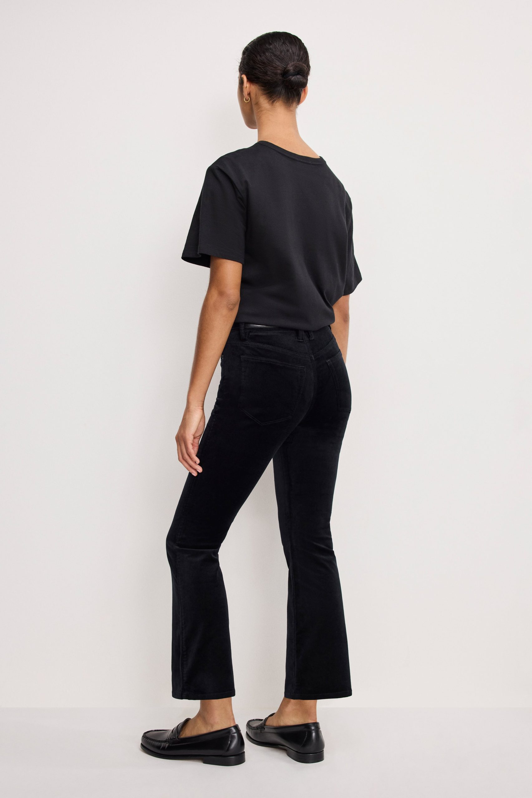 VELVET GOOD HIGH RISE KICK FLARE PANTS | BLACK001 - Image 3