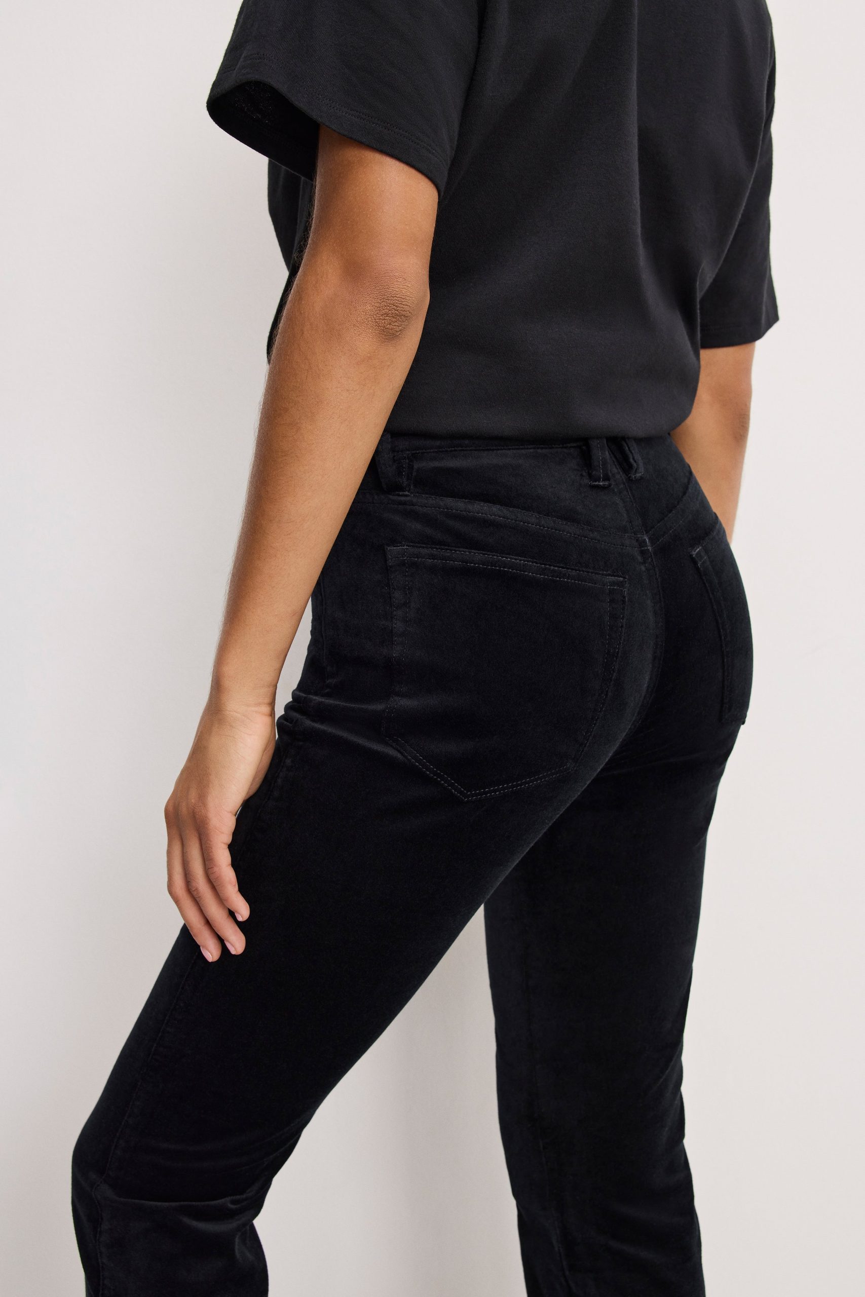 VELVET GOOD HIGH RISE KICK FLARE PANTS | BLACK001 - Image 5