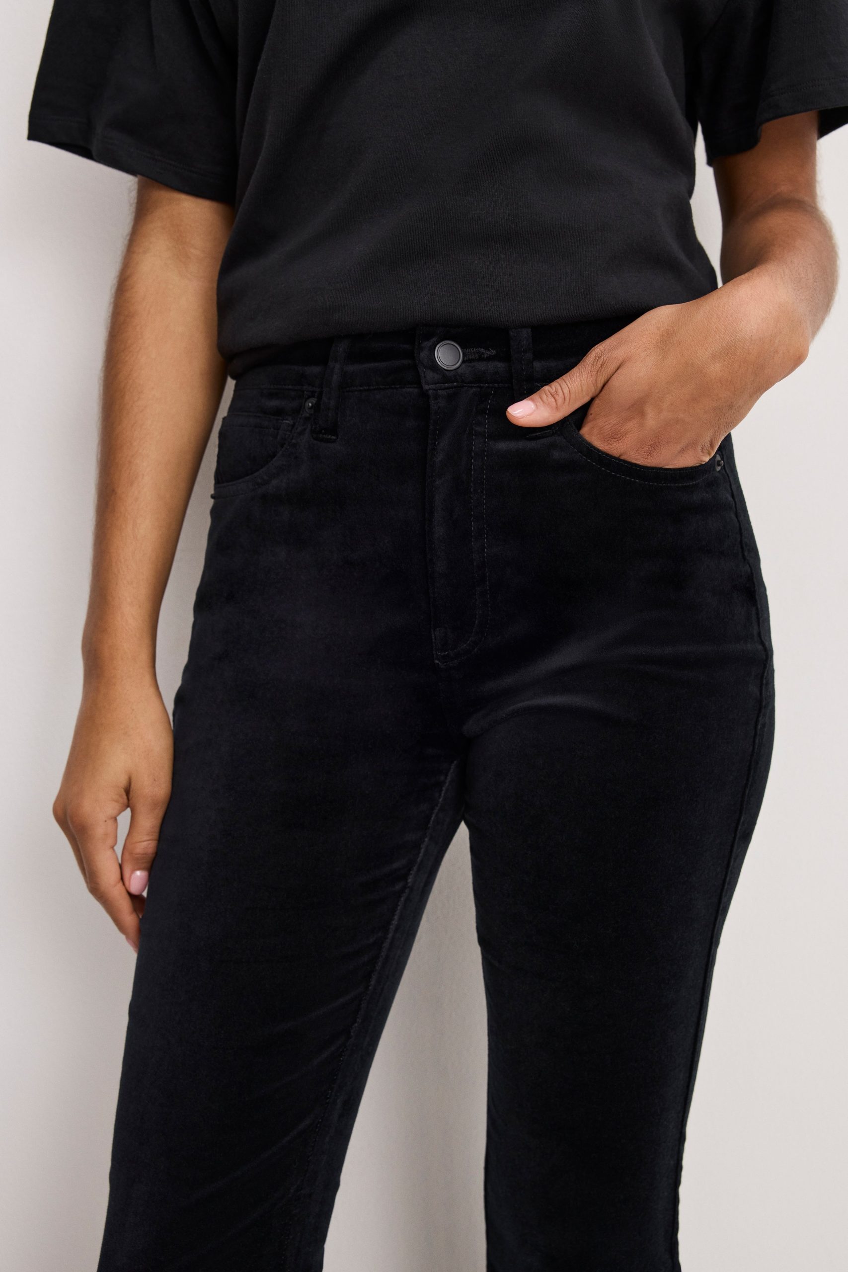 VELVET GOOD HIGH RISE KICK FLARE PANTS | BLACK001 - Image 6