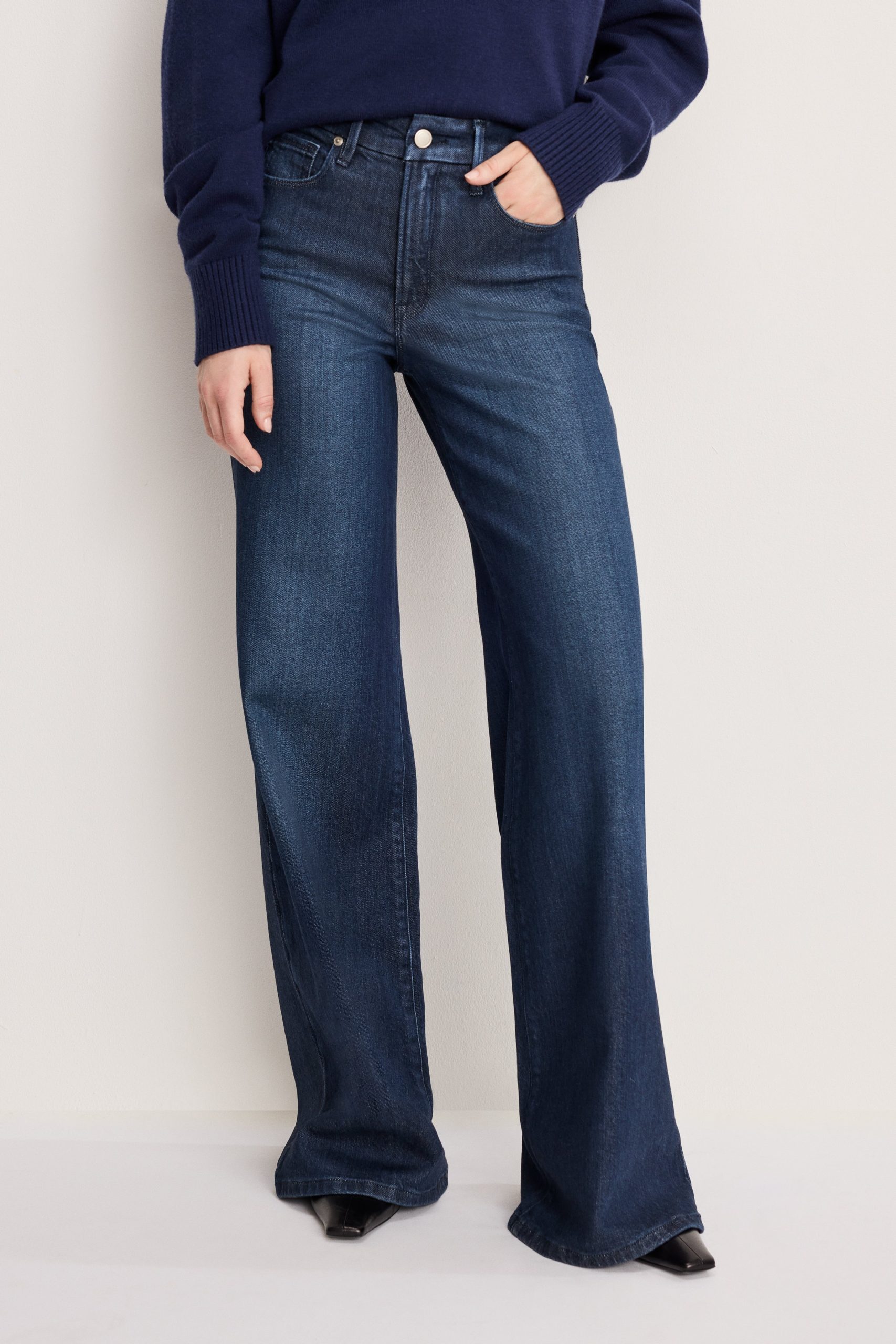SOFT TECH GOOD WAIST PALAZZO JEANS | INDIGO501 - Image 4