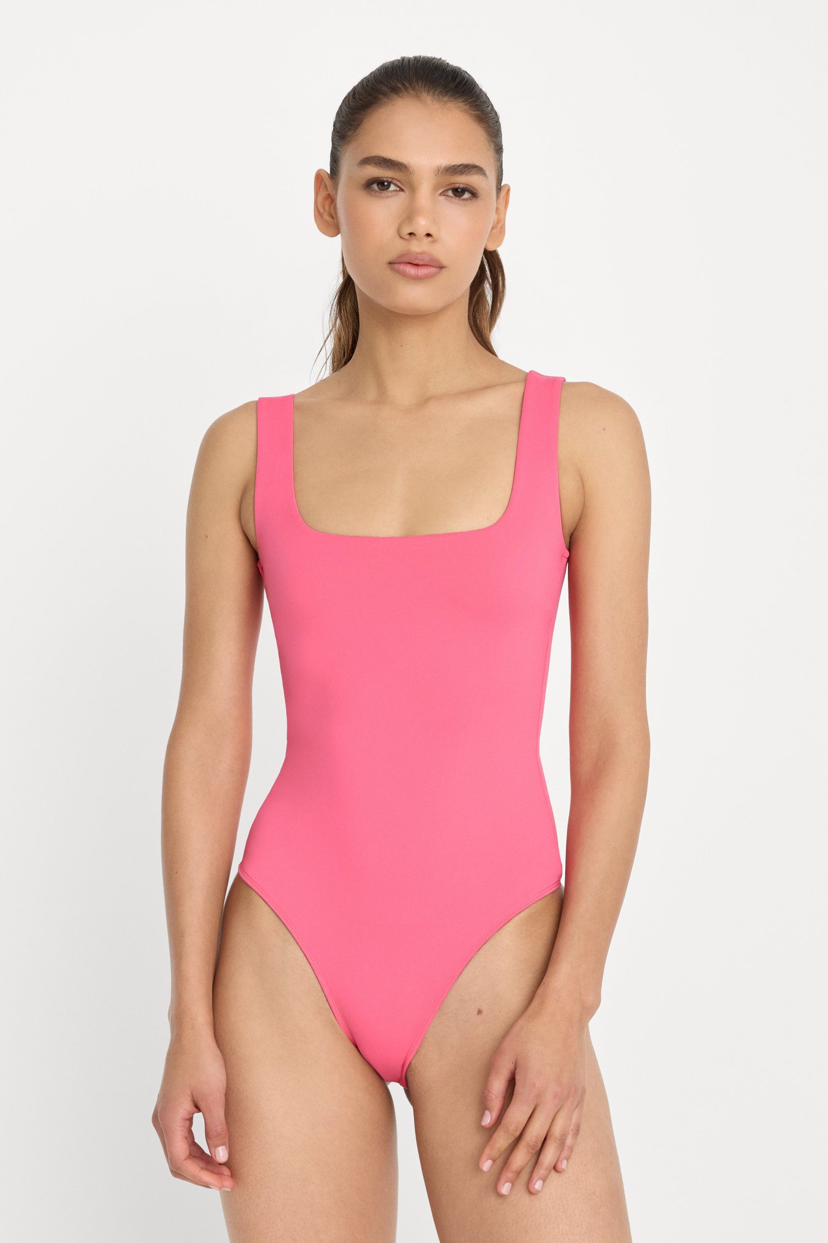 SCULPTING MODERN TANK BODYSUIT | STRAWBERRY PINK - Image 2