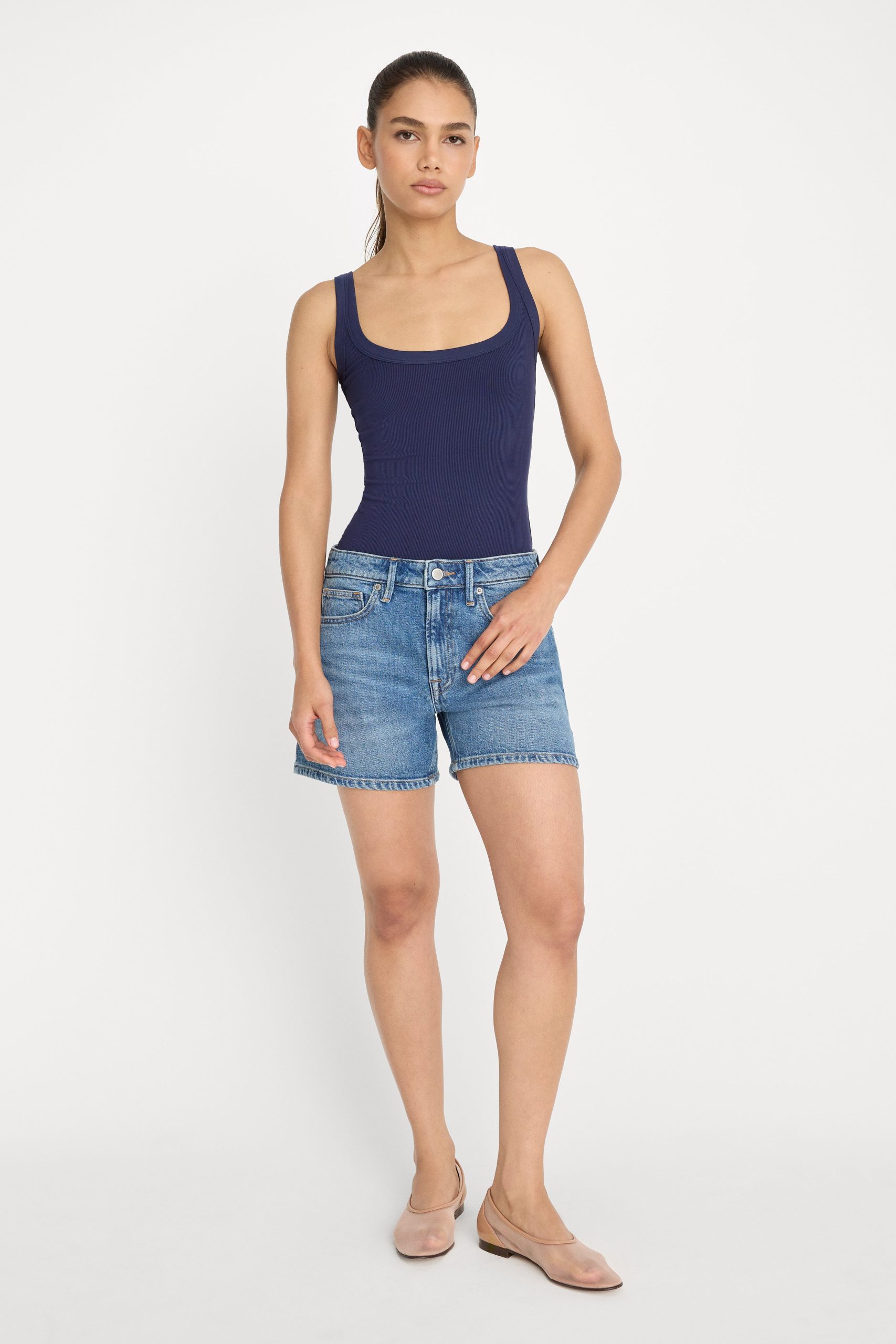 MODAL RIB TANK BODYSUIT | HORIZON INK - Image 5