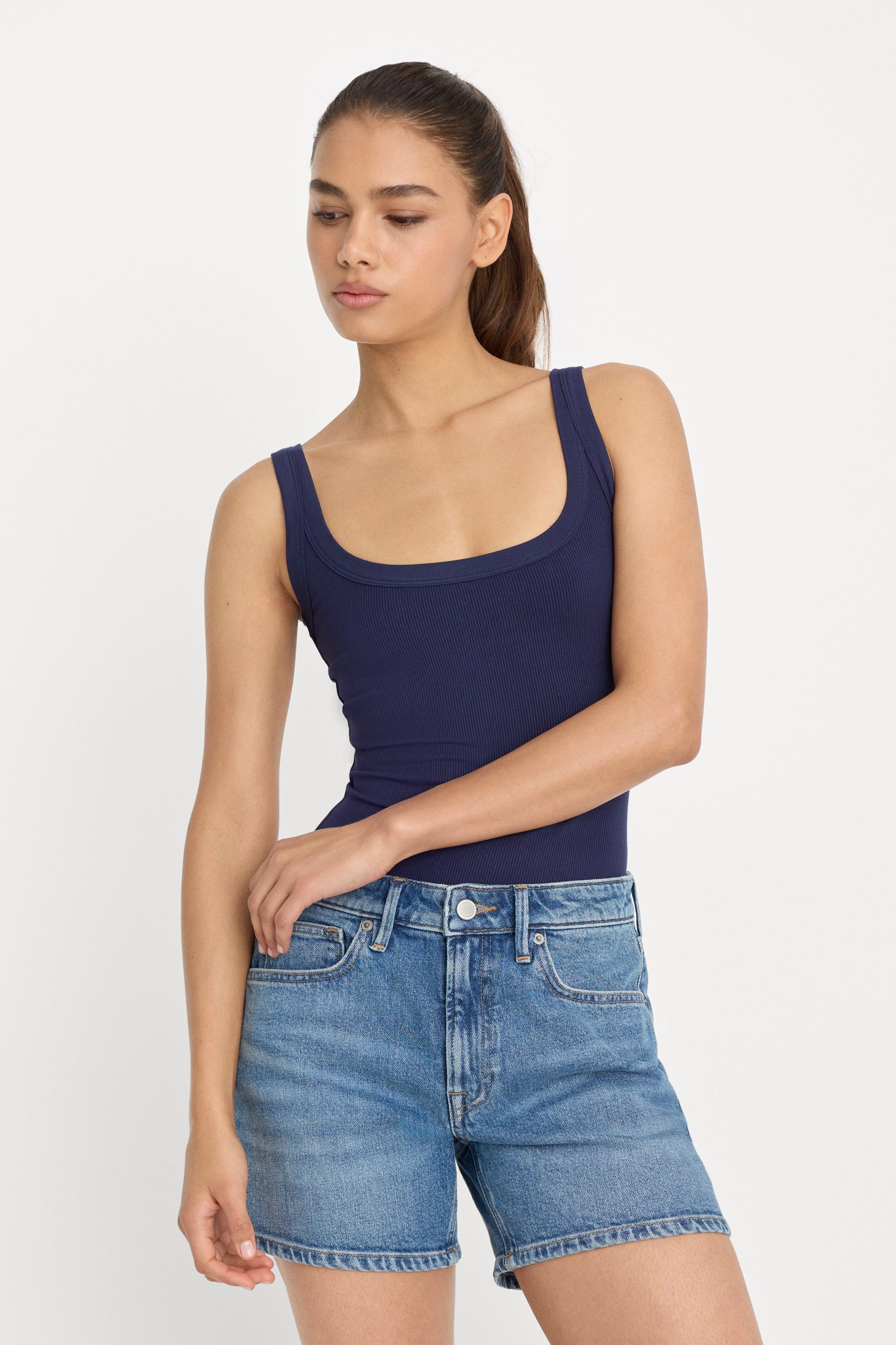 MODAL RIB TANK BODYSUIT | HORIZON INK