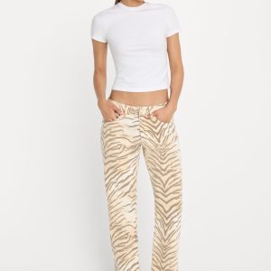VINTAGE STRAIGHT ANKLE JEANS | BROWN TIGER