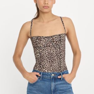MESH BUSTIER BODYSUIT | LUCKY LEOPARD001