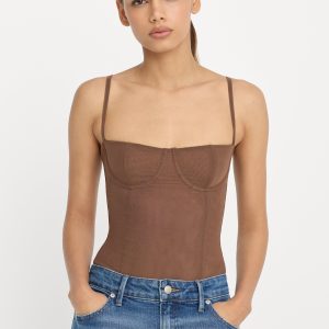 MESH BUSTIER BODYSUIT | SADDLEWOOD