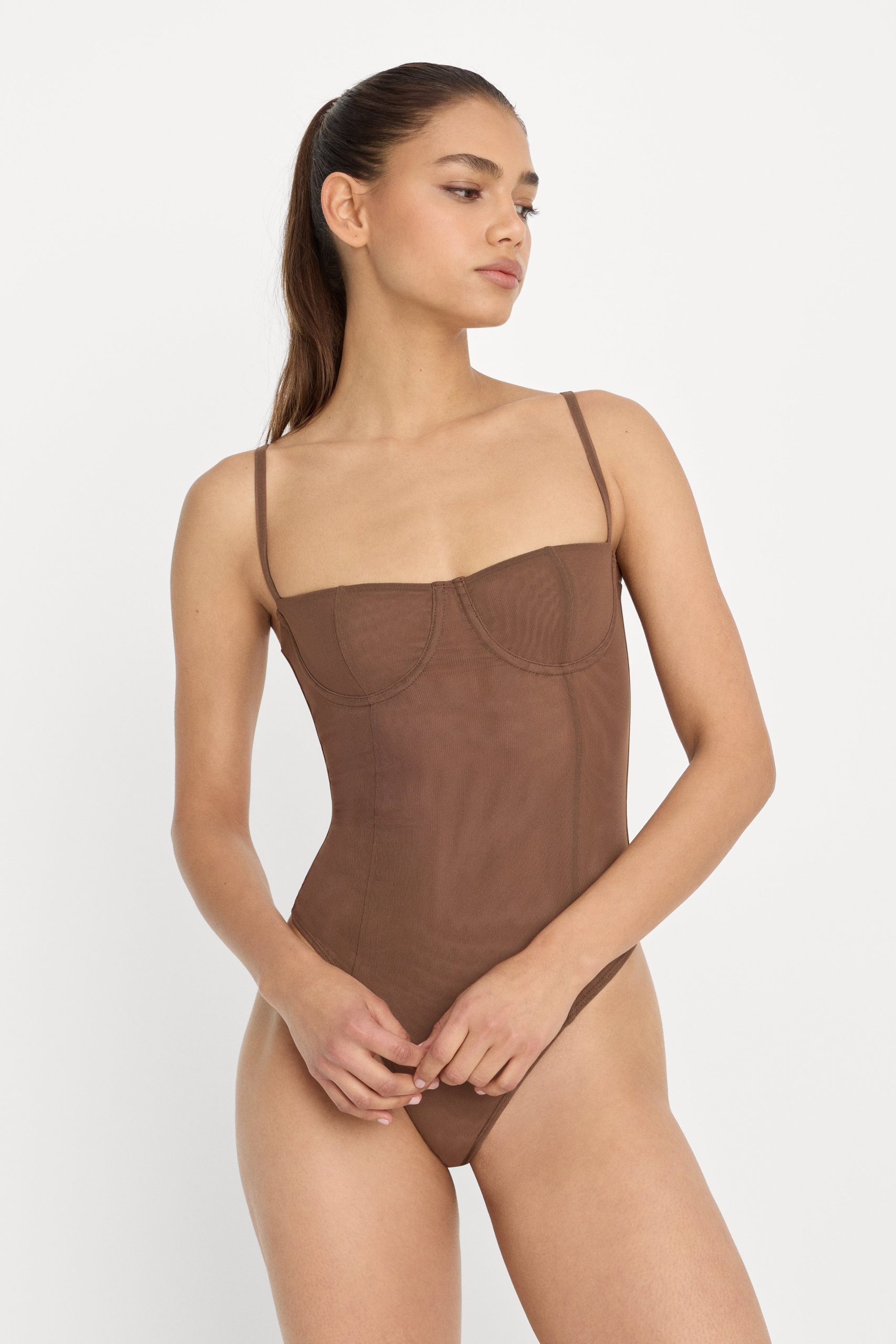 MESH BUSTIER BODYSUIT | SADDLEWOOD - Image 2