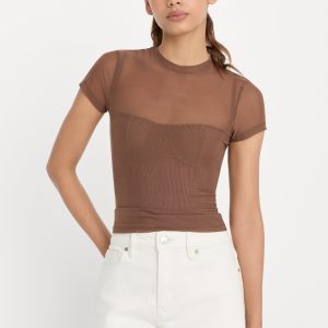 MESH BABY TEE | SADDLEWOOD