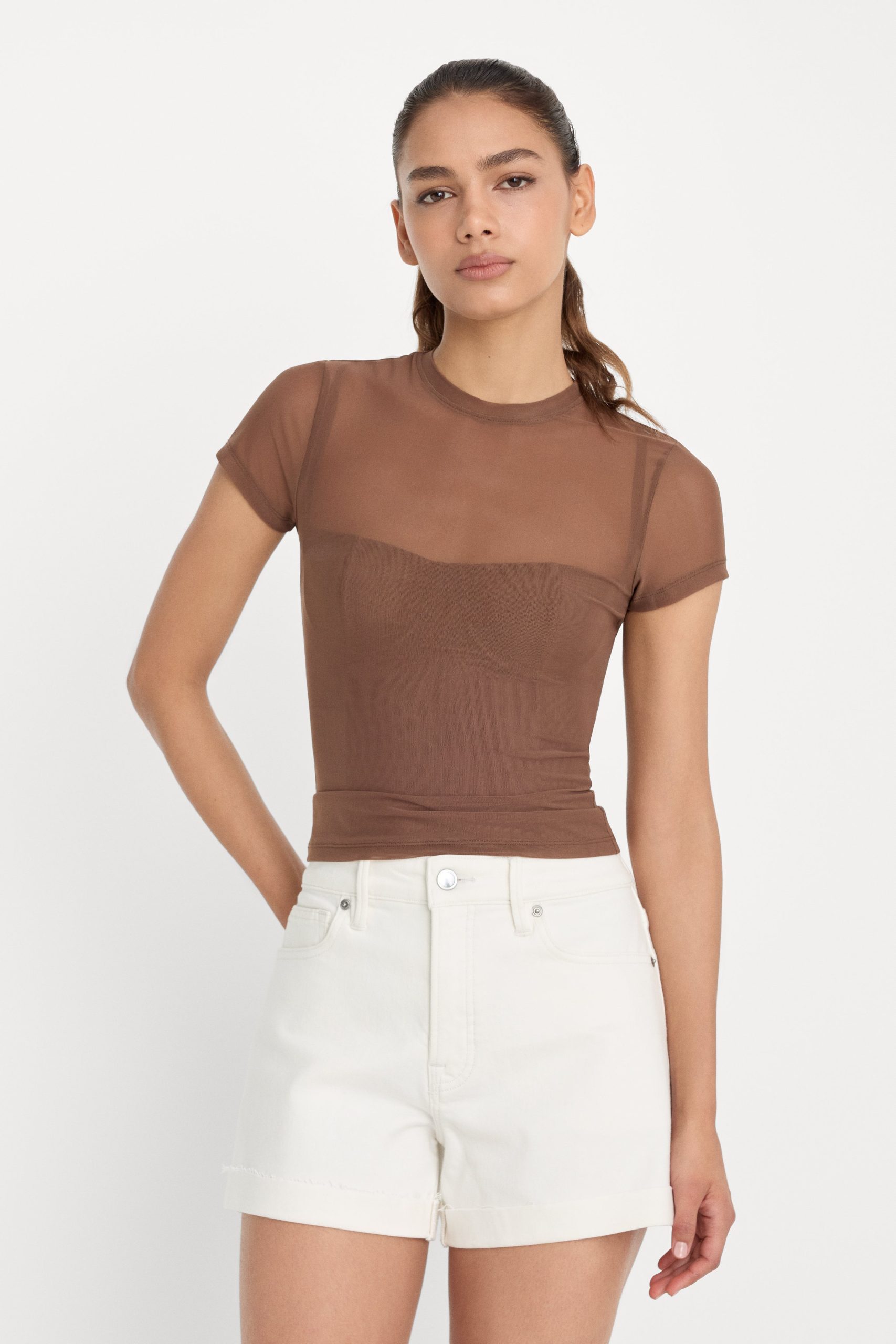 MESH BABY TEE | SADDLEWOOD