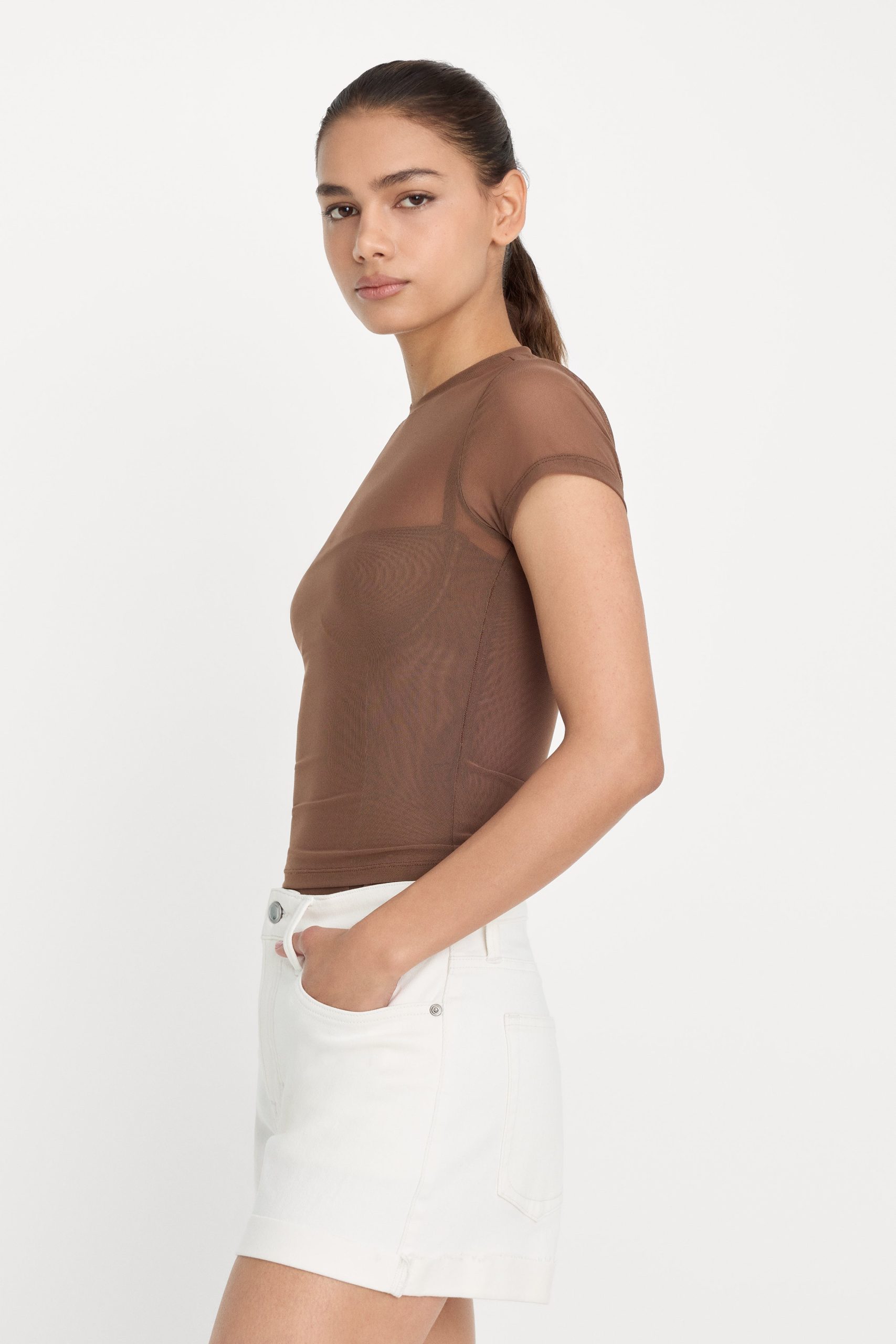 MESH BABY TEE | SADDLEWOOD - Image 4