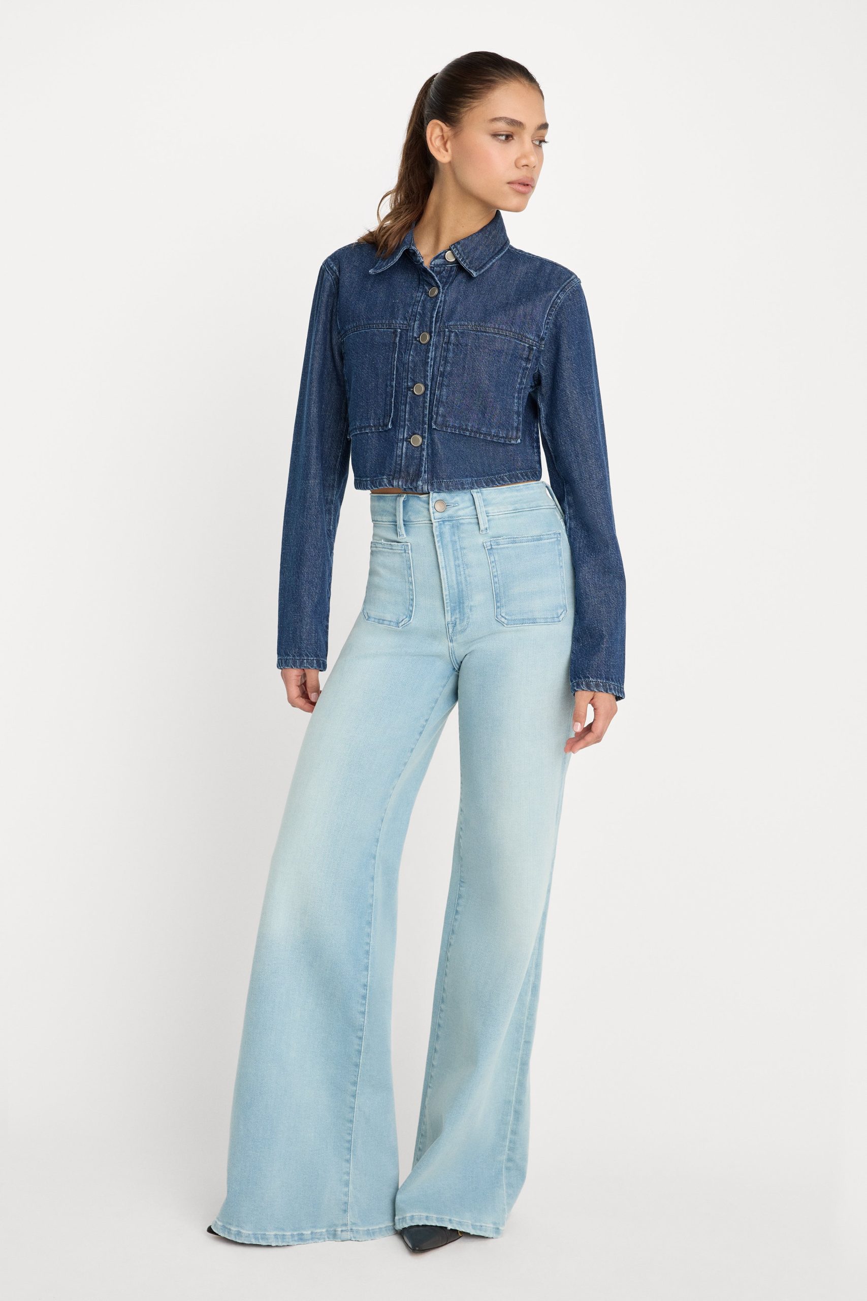SOFT TECH GOOD WAIST PALAZZO JEANS | INDIGO1129 - Image 2