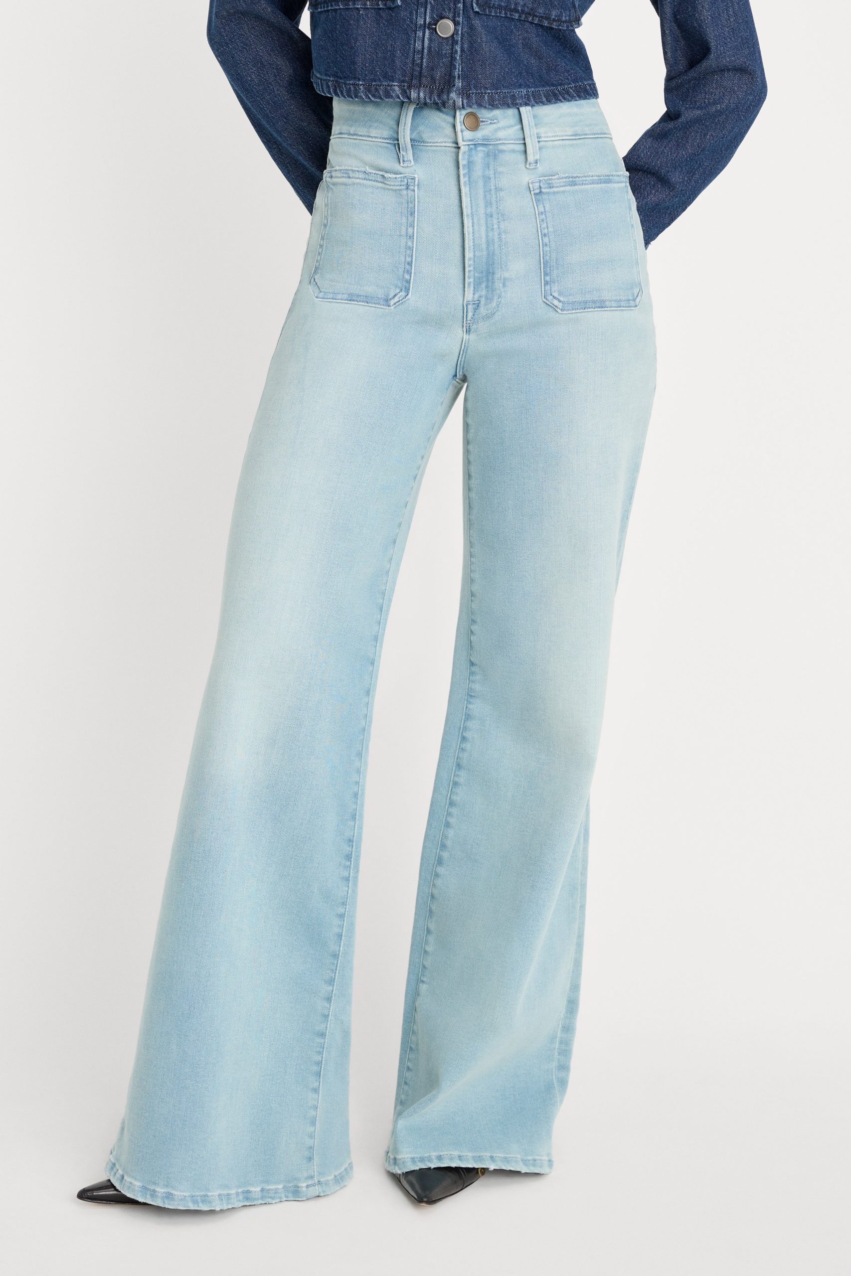 SOFT TECH GOOD WAIST PALAZZO JEANS | INDIGO1129