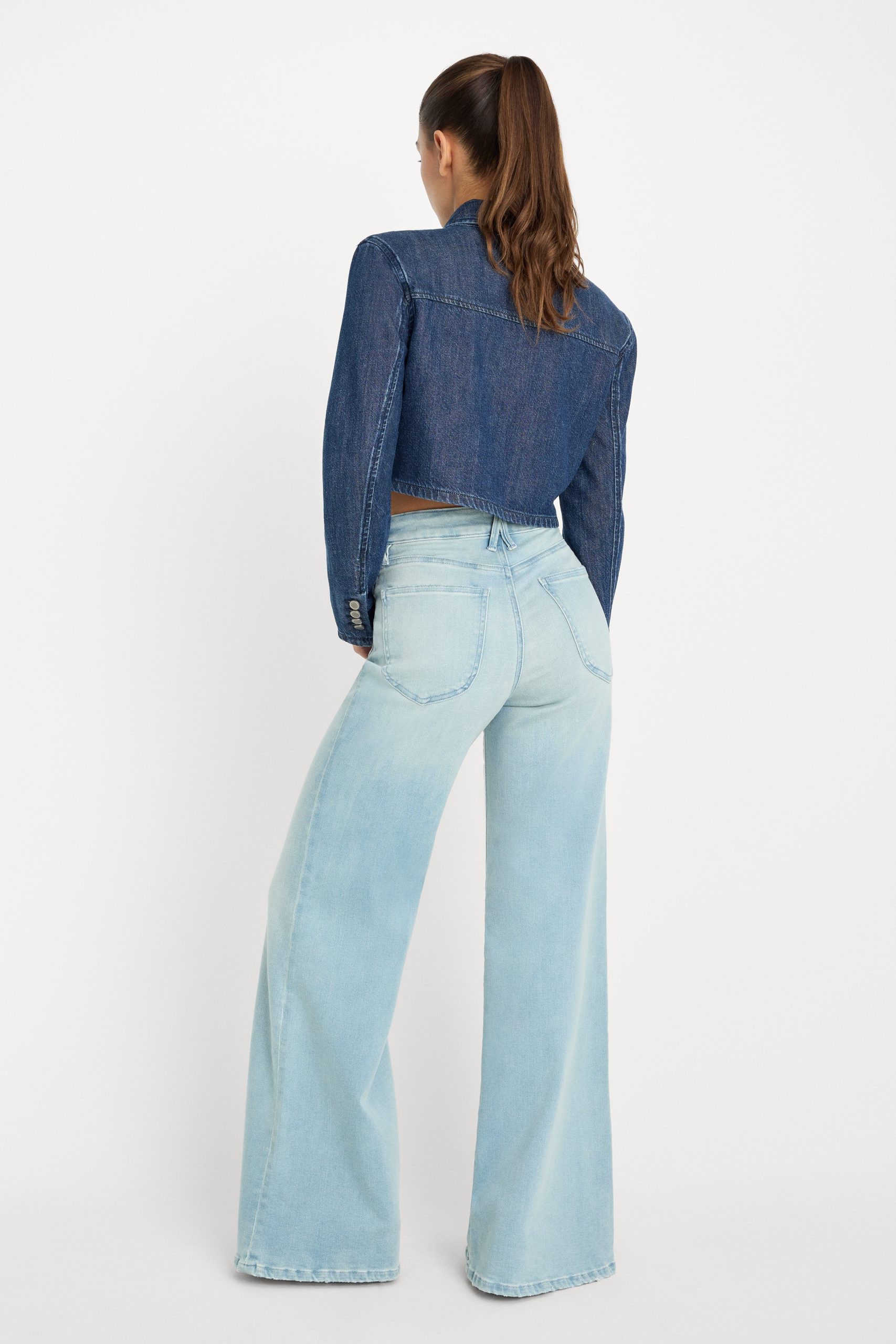 SOFT TECH GOOD WAIST PALAZZO JEANS | INDIGO1129 - Image 5