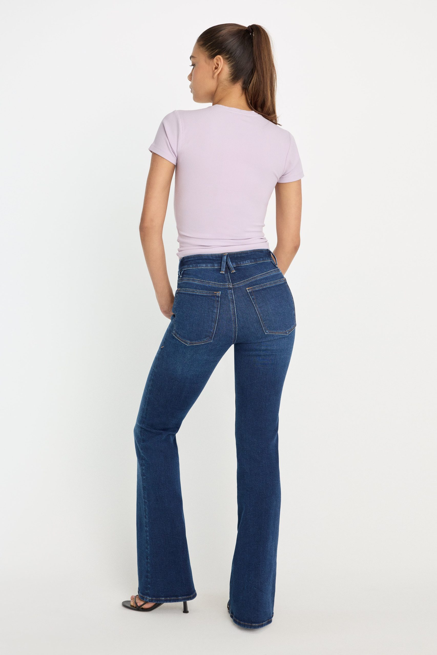 COMPRESSION GOOD LEGS FLARE JEANS | INDIGO1229 - Image 4