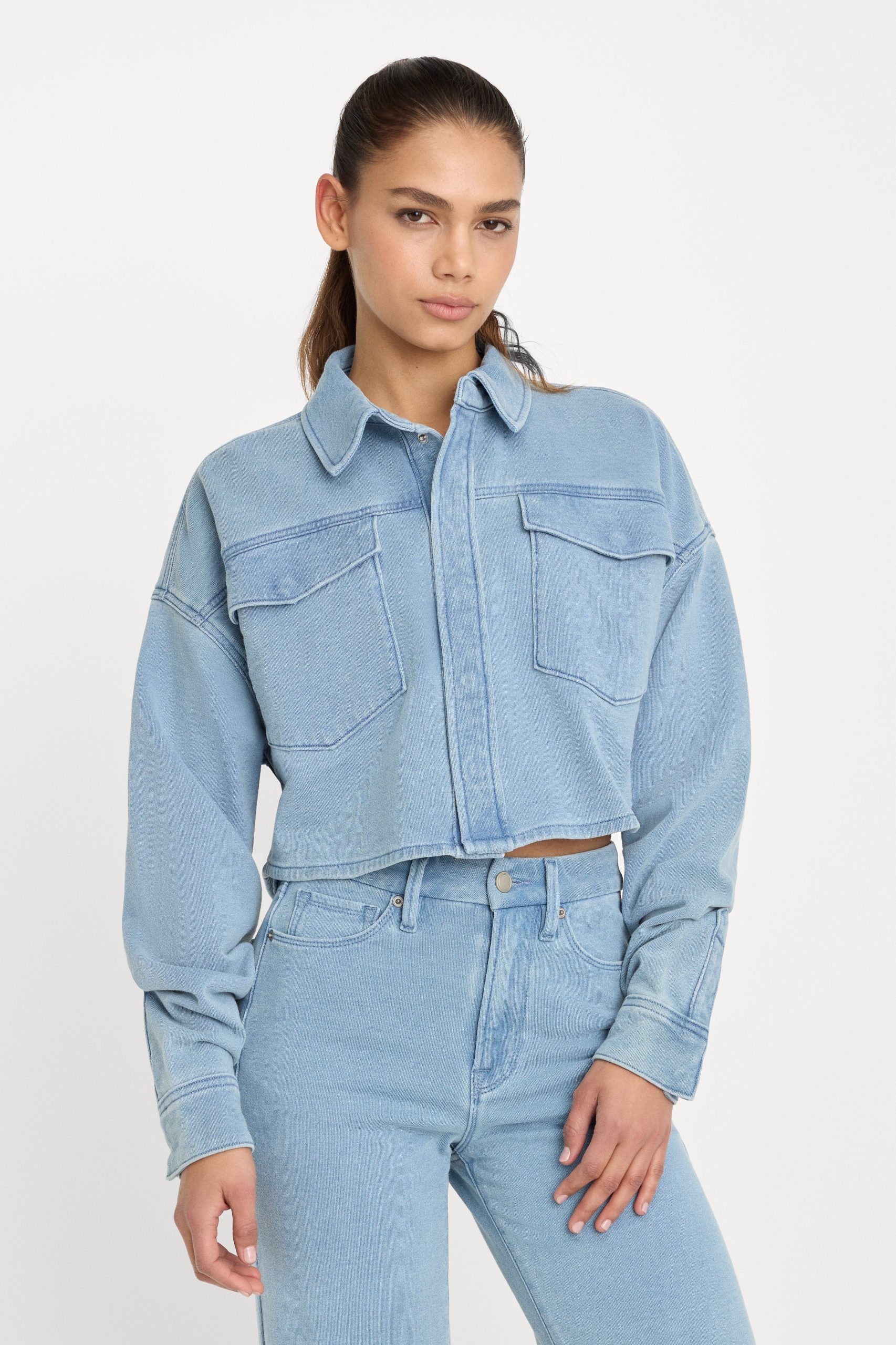 JEANIUS CROPPED JACKET | INDIGO376