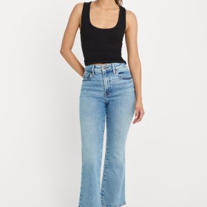 SOFT TECH GOOD LEGS CROP MINI BOOT JEANS | INDIGO1214