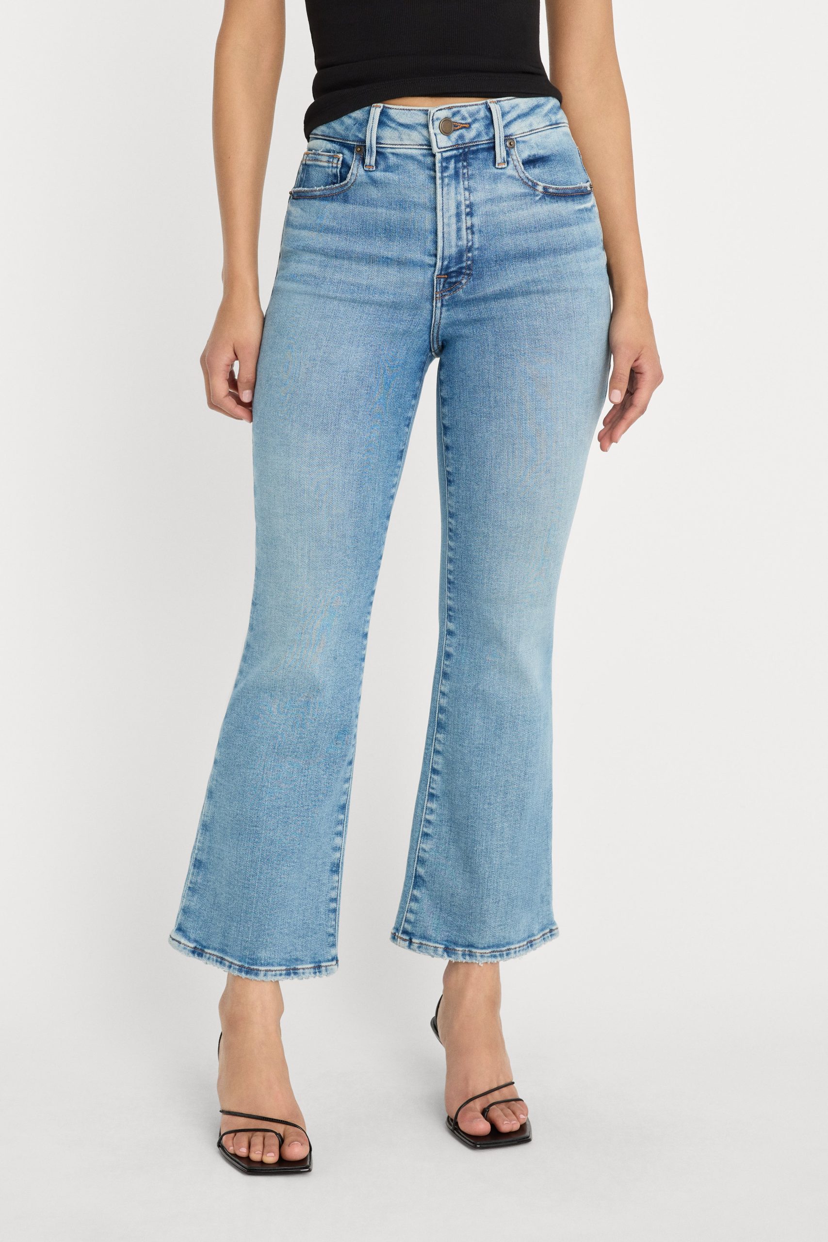 SOFT TECH GOOD LEGS CROP MINI BOOT JEANS | INDIGO1214 - Image 2