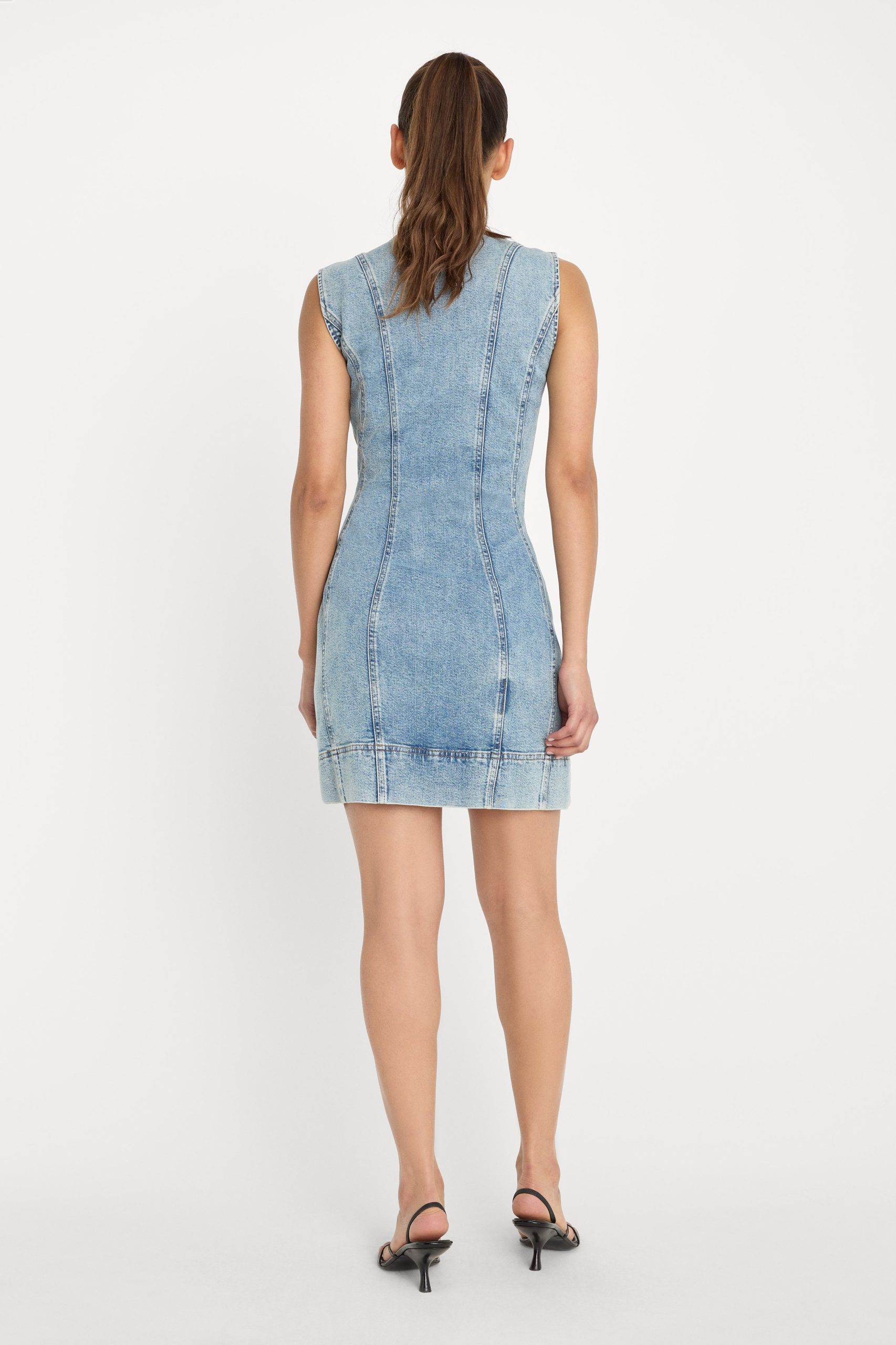 MINI BUTTON FRONT DRESS | INDIGO1104 - Image 5