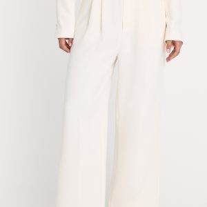 LUXE SUITING HIGH-RISE CROPPED WIDE LEG TROUSER | SOFT SHELL