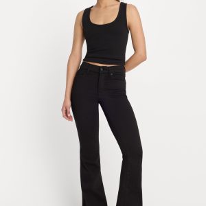 NEVER FADE GOOD LEGS FLARE JEANS | BLACK