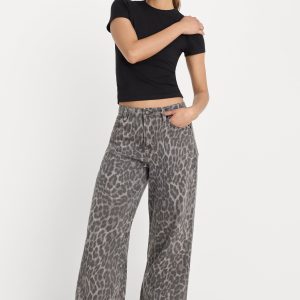 GOOD EASE LEOPARD JEANS | GREY LUCKY LEOPARD