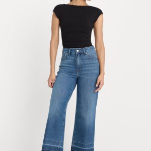 SOFT TECH GOOD WAIST PALAZZO CROPPED JEANS | INDIGO1213