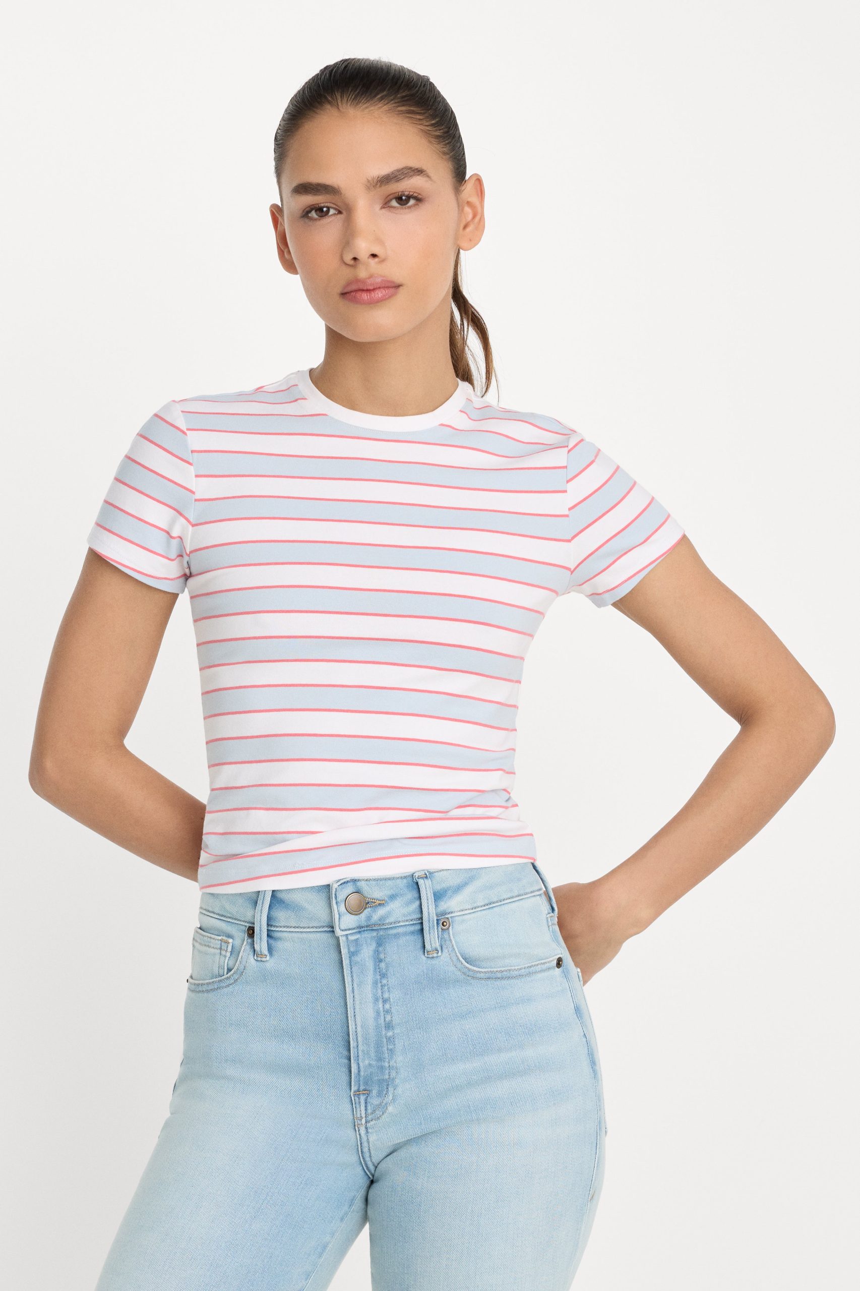 THE BABY TEE | SKY STRIPE