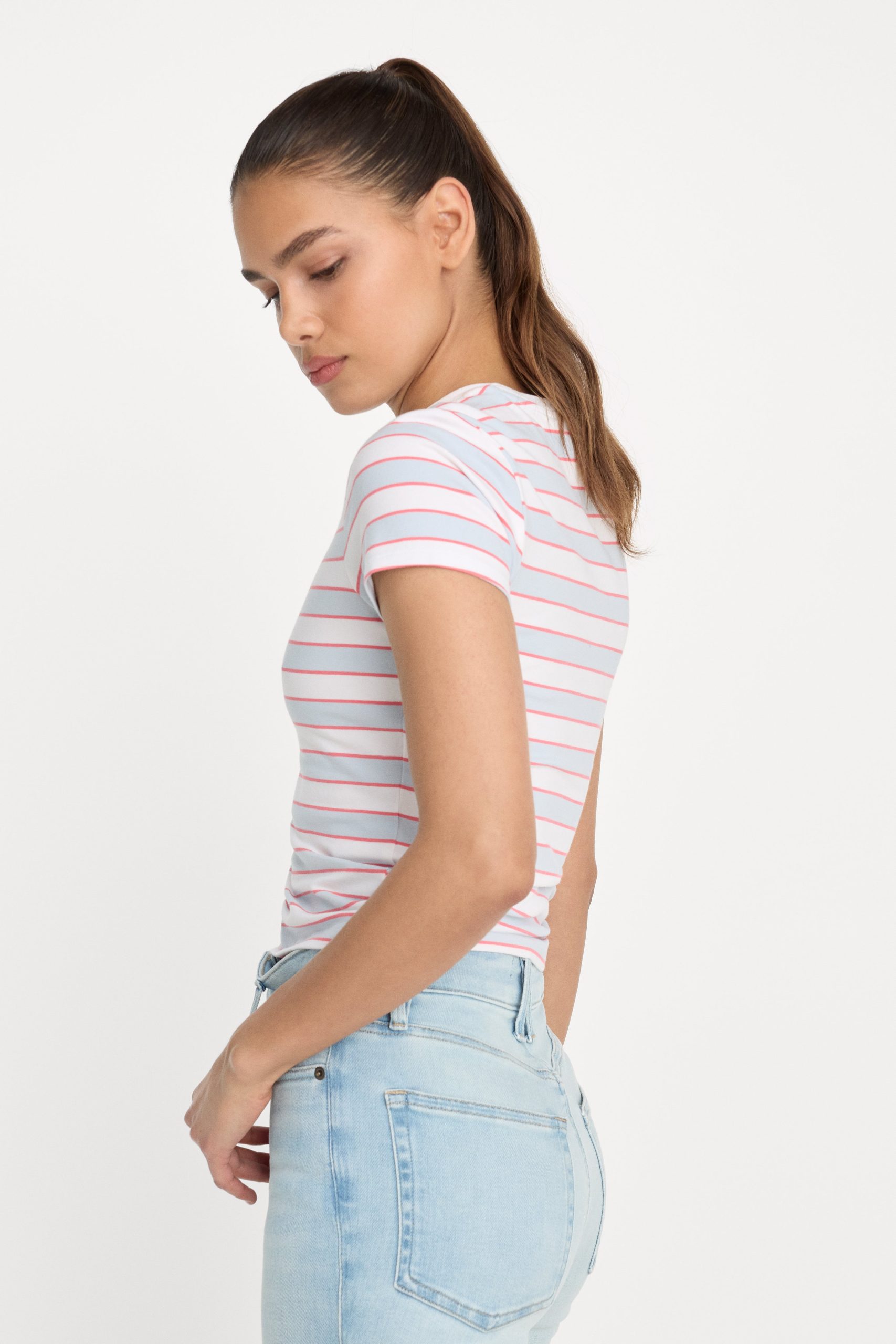 THE BABY TEE | SKY STRIPE - Image 2