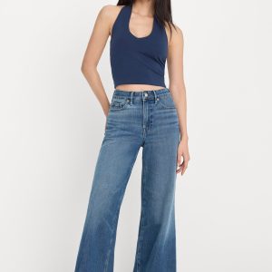SOFT TECH GOOD WAIST PALAZZO ANKLE JEANS | INDIGO1281