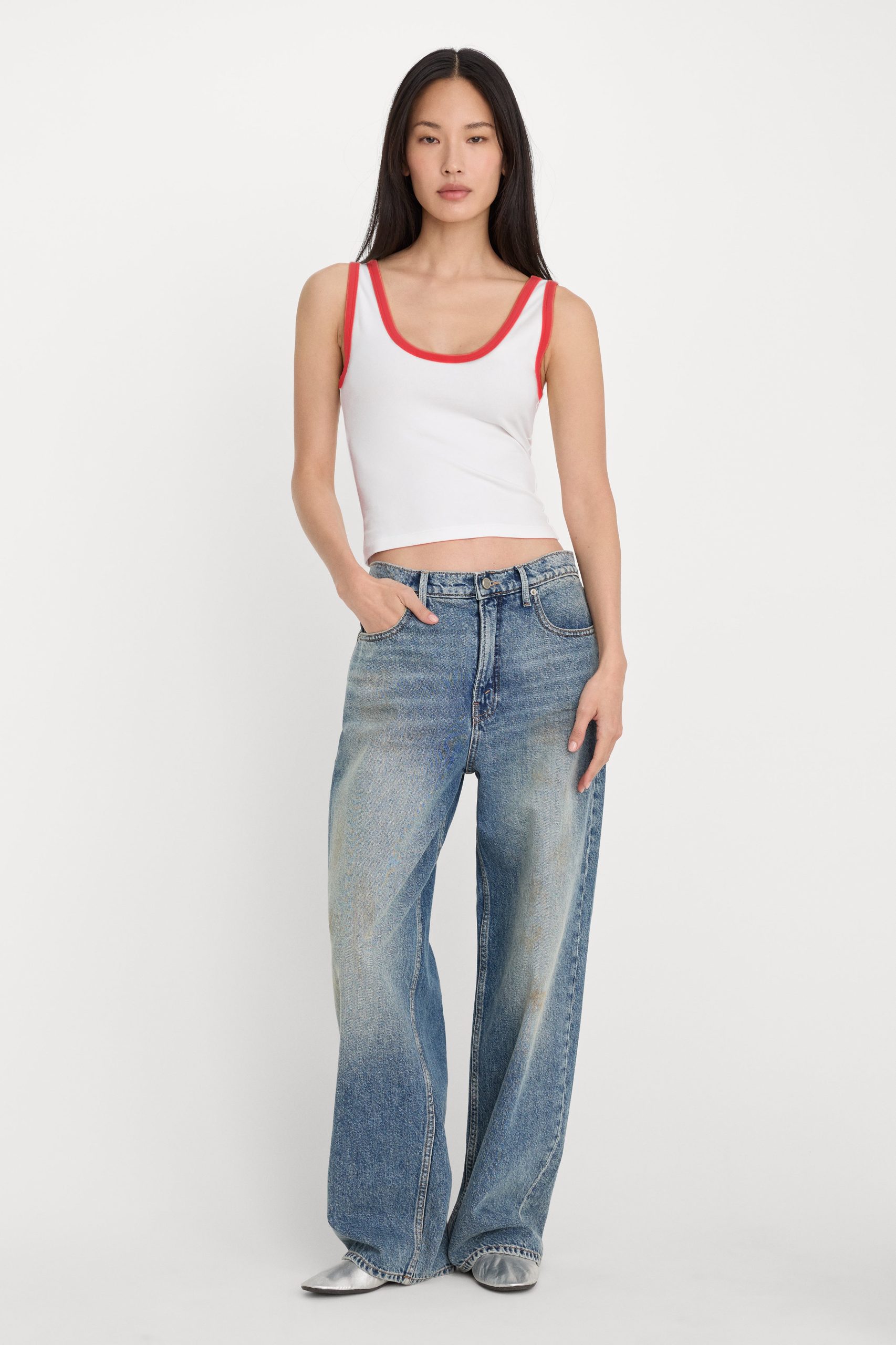 SUPER STRETCH RINGER TANK | FLAMING HOT - Image 3