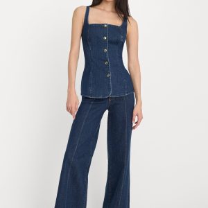 GOOD WAIST PALAZZO JEANS | INDIGO1169