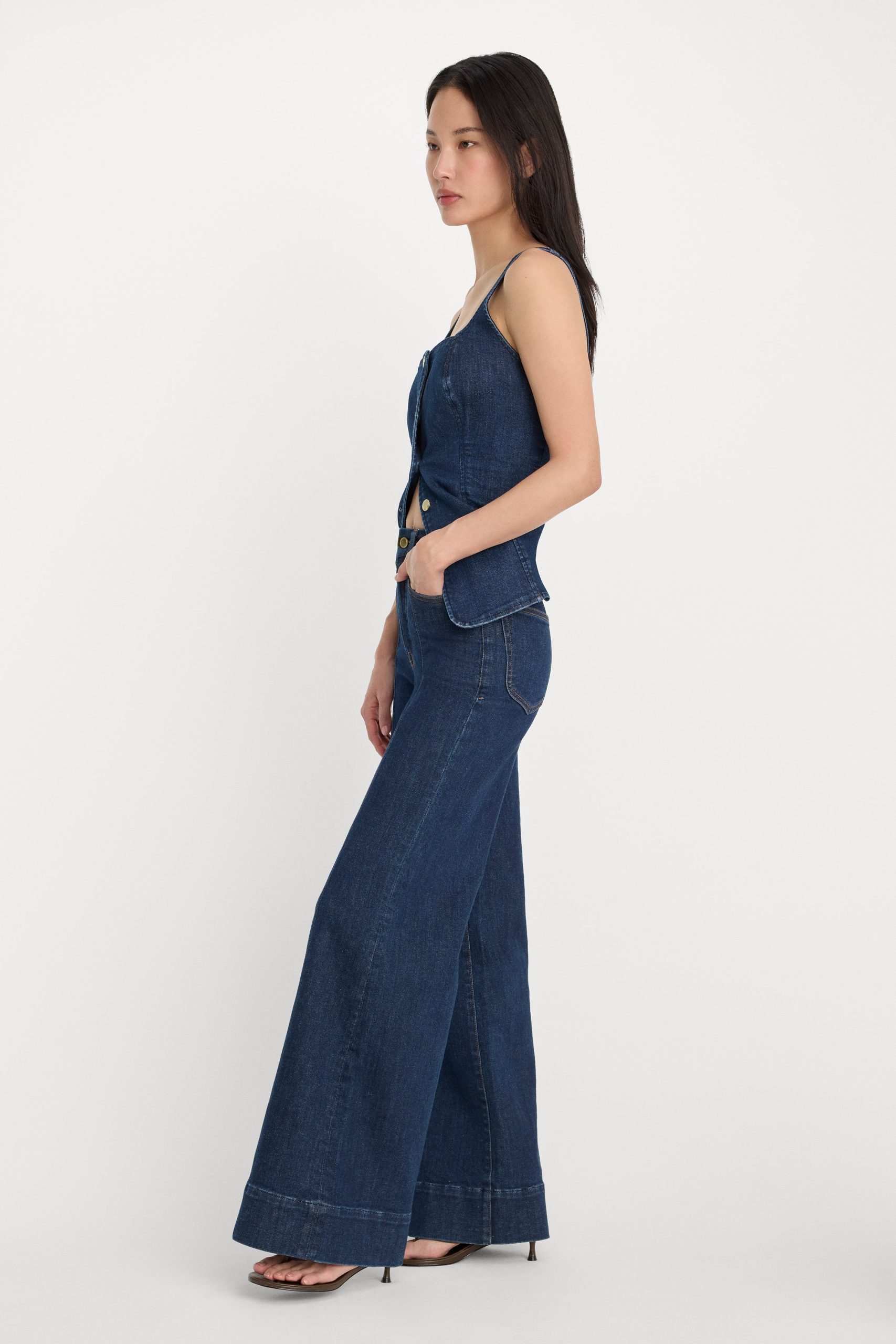 GOOD WAIST PALAZZO JEANS | INDIGO1169 - Image 3