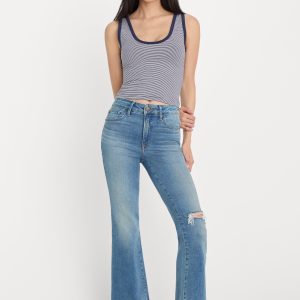SOFT TECH GOOD LEGS CROP MINI BOOT JEANS | INDIGO1210
