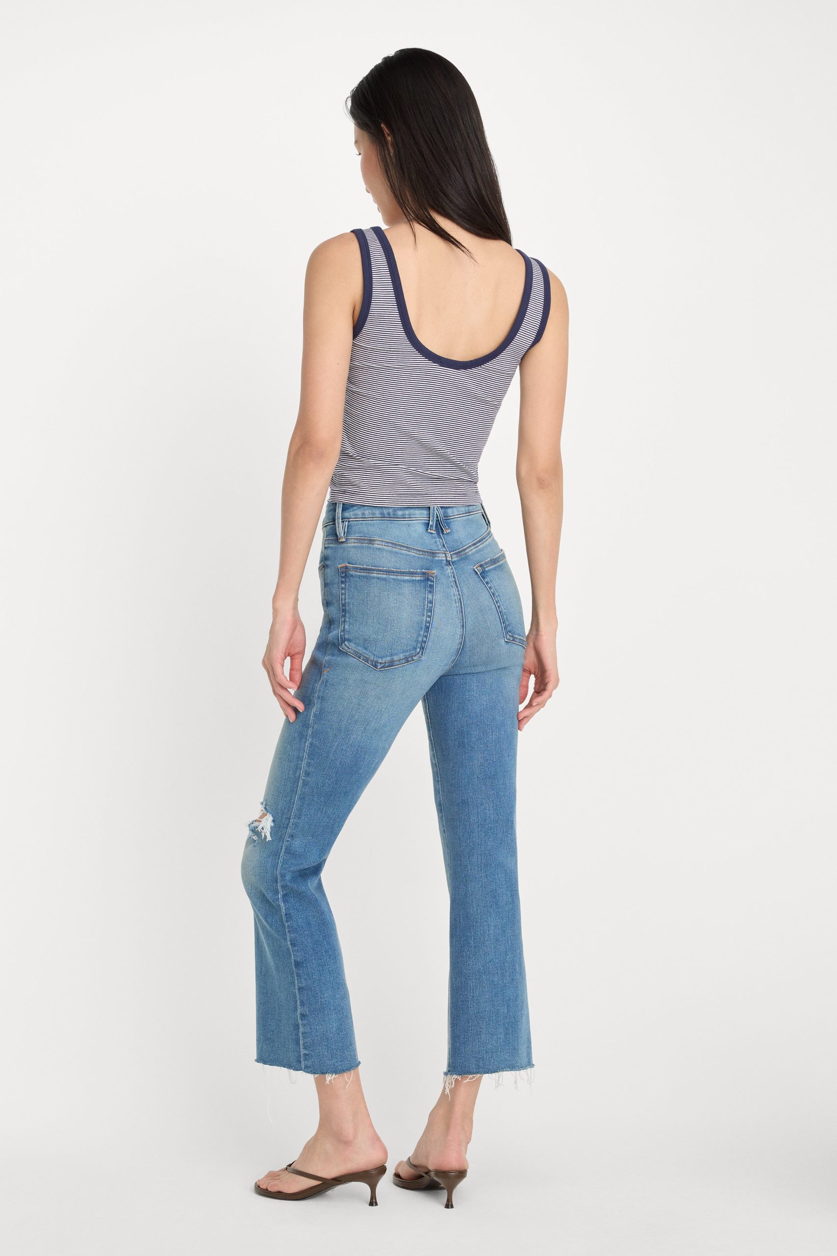 SOFT TECH GOOD LEGS CROP MINI BOOT JEANS | INDIGO1210 - Image 5