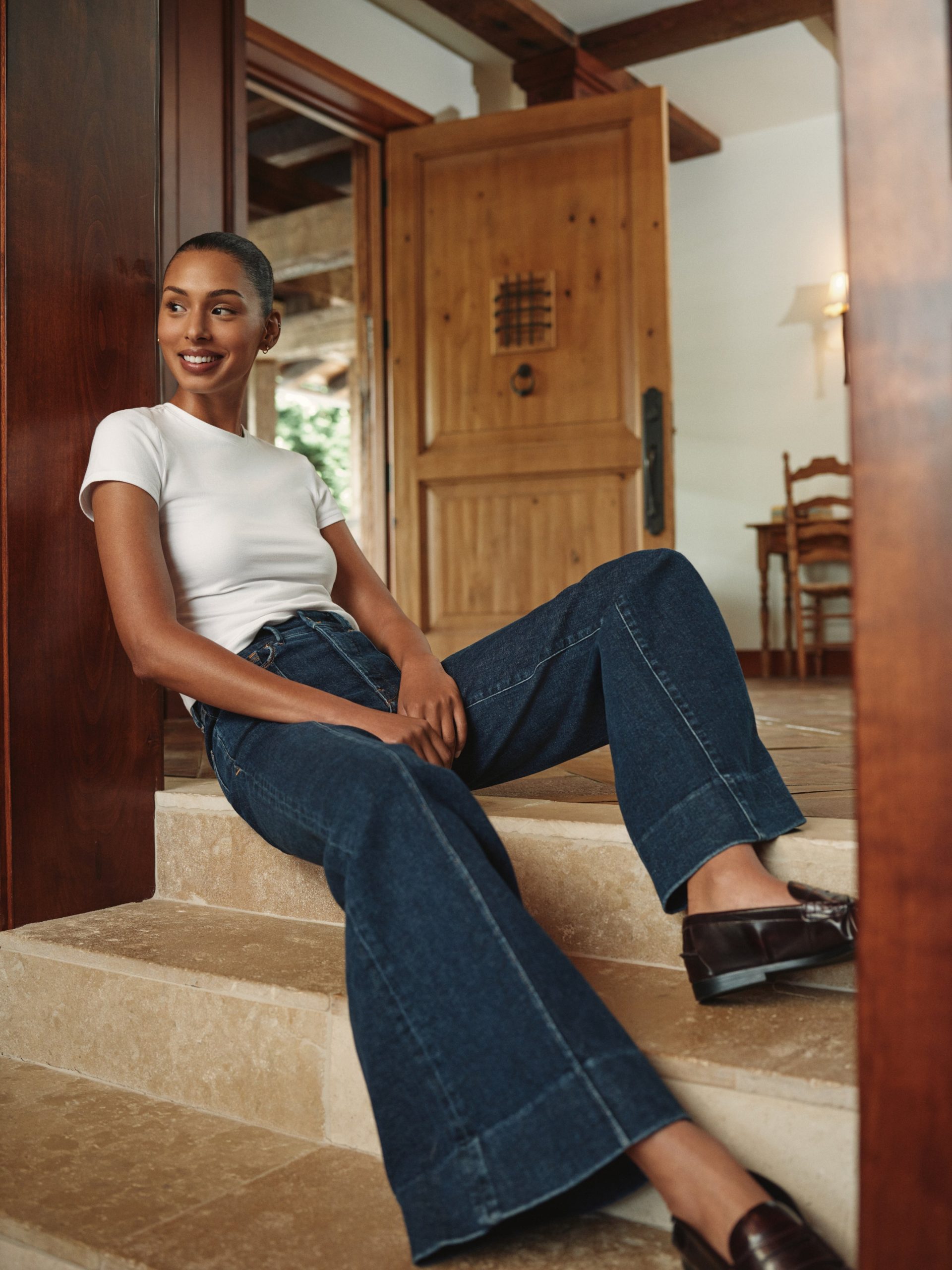 GOOD WAIST PALAZZO JEANS | INDIGO1169 - Image 8