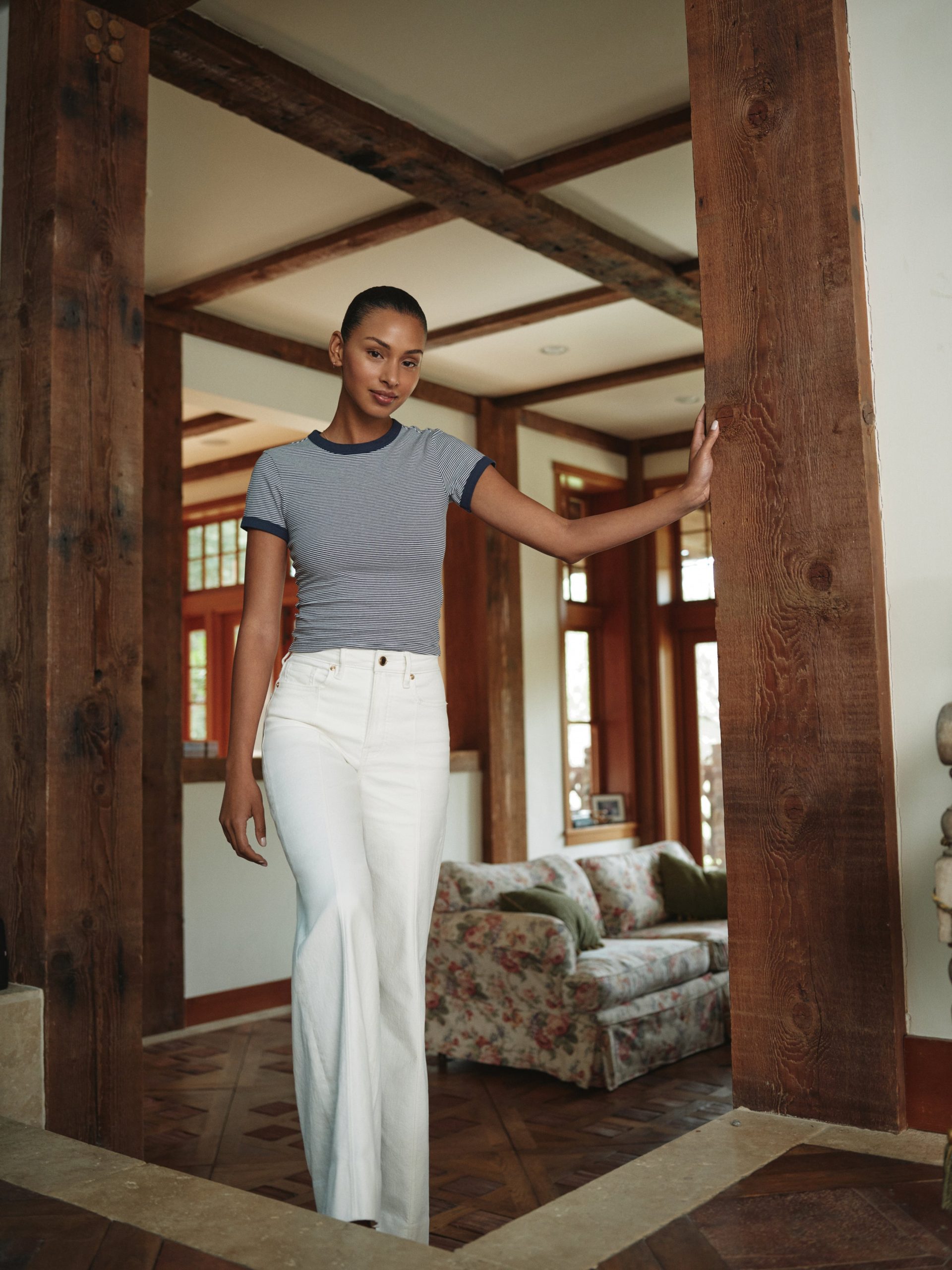 GOOD WAIST PALAZZO JEANS | COTTON WHITE - Image 7