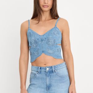 DOLLY BUTTERFLY TOP | INDIGO1201