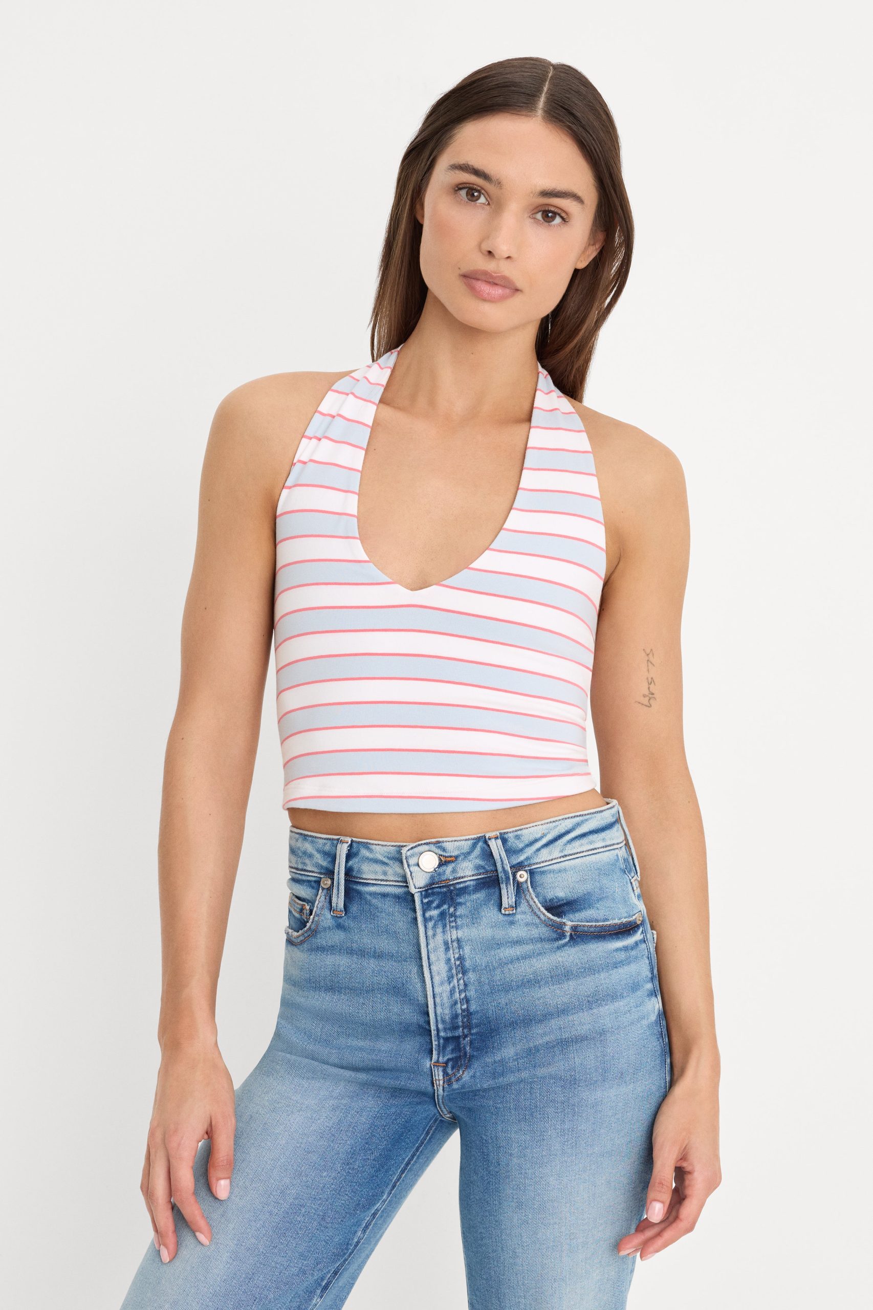 THE HALTER TANK | SKY STRIPE