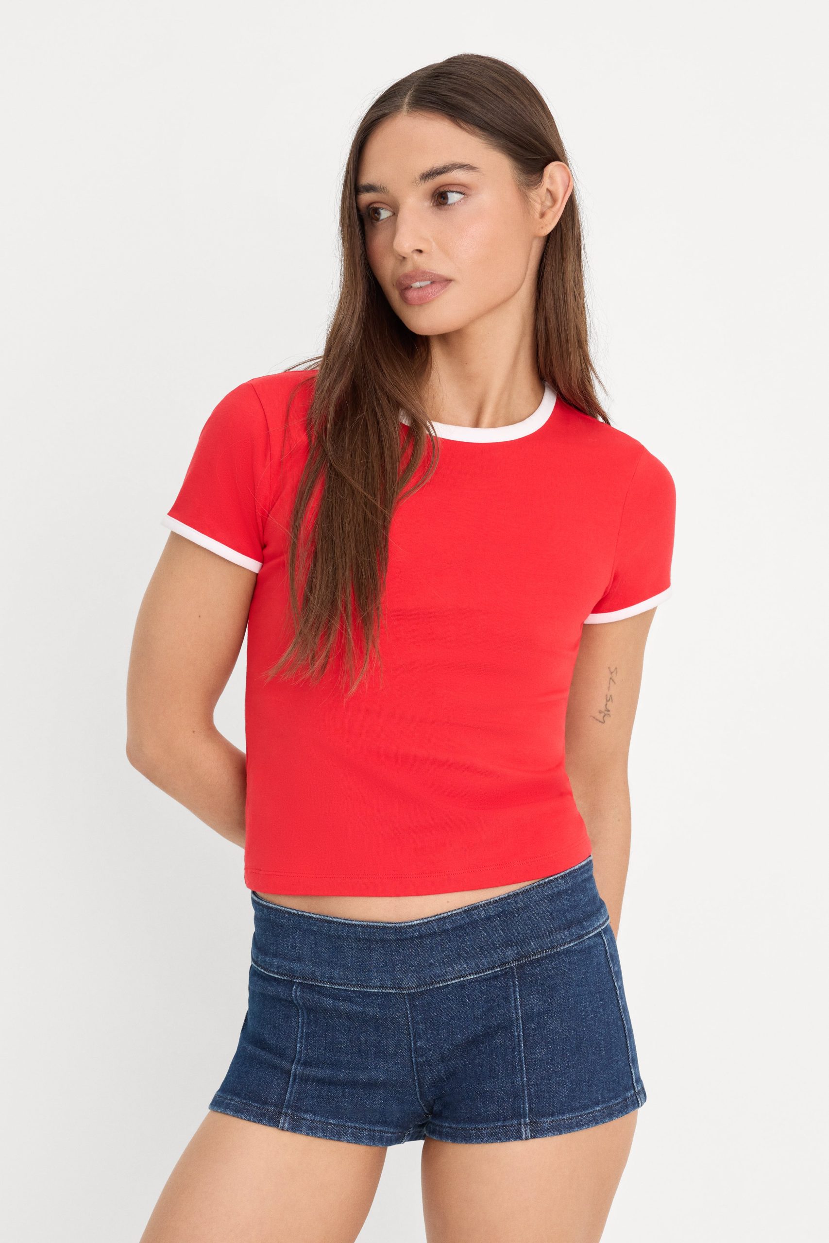 THE RINGER BABY TEE | FLAMING HOT