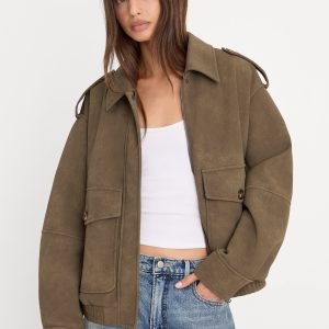 THE BETTER THAN LEATHER BOMBER JACKET | STONE
