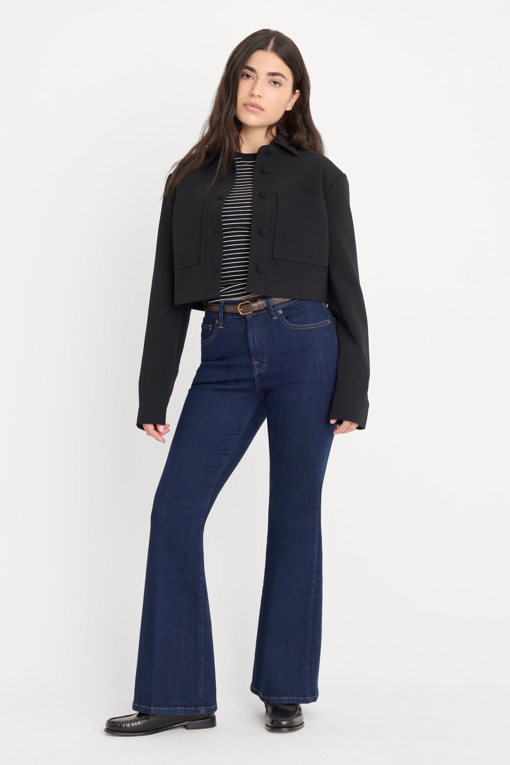 GOOD PETITE FLARE JEANS | INDIGO1153