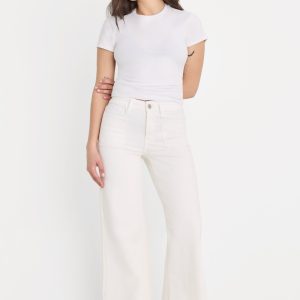 GOOD PETITE PALAZZO JEANS | WHITE001