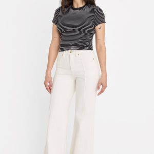GOOD PETITE PALAZZO JEANS | COTTON WHITE