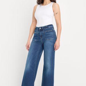 SOFT TECH GOOD PETITE PALAZZO JEANS|INDIGO511