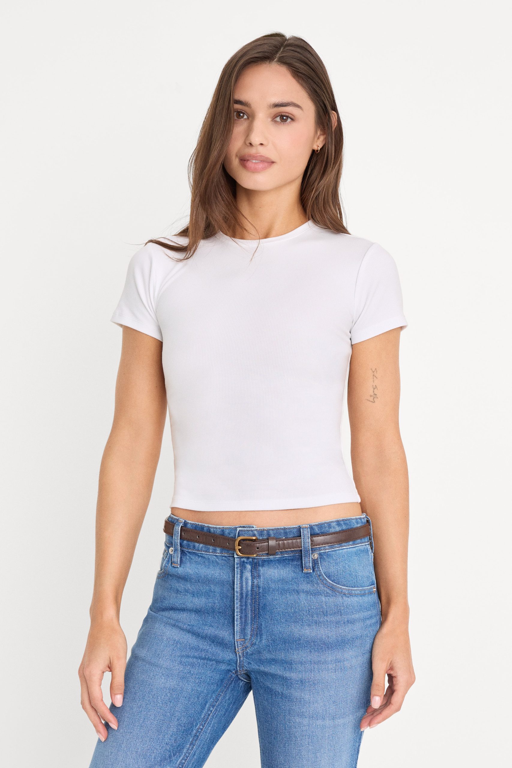 THE RIB BABY TEE | WHITE001