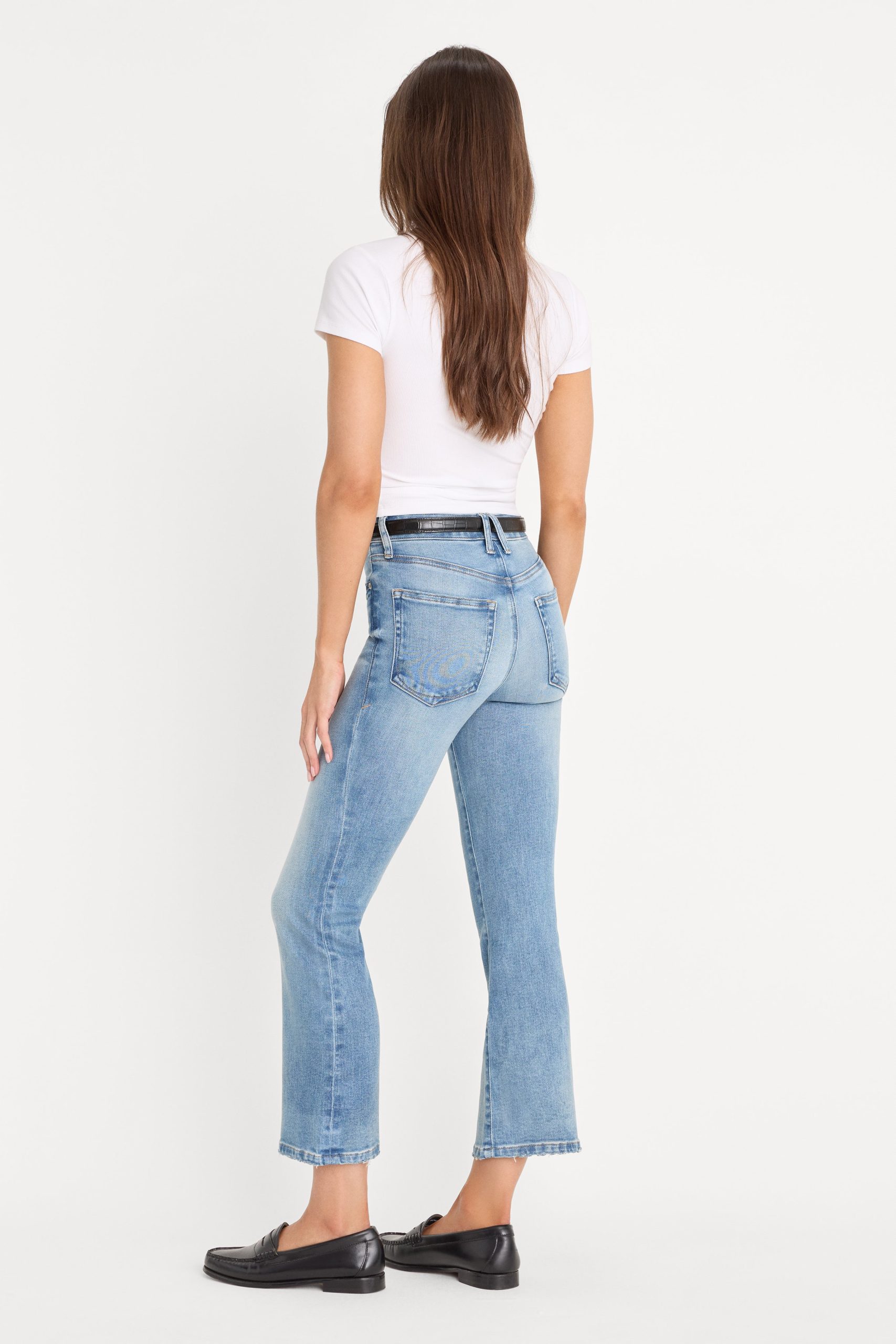 SOFT TECH GOOD LEGS CROP MINI BOOT JEANS| INDIGO1293 - Image 6