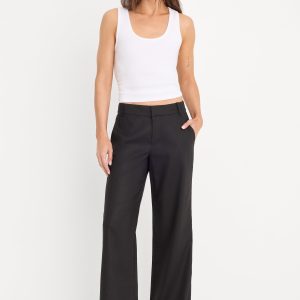 THE WIDE LEG LINEN TROUSER | BLACK